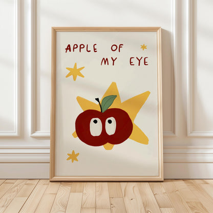 Apple of My Eye Nursery Wall Art, Baby Shower Gift, Playroom Decor (MR86)