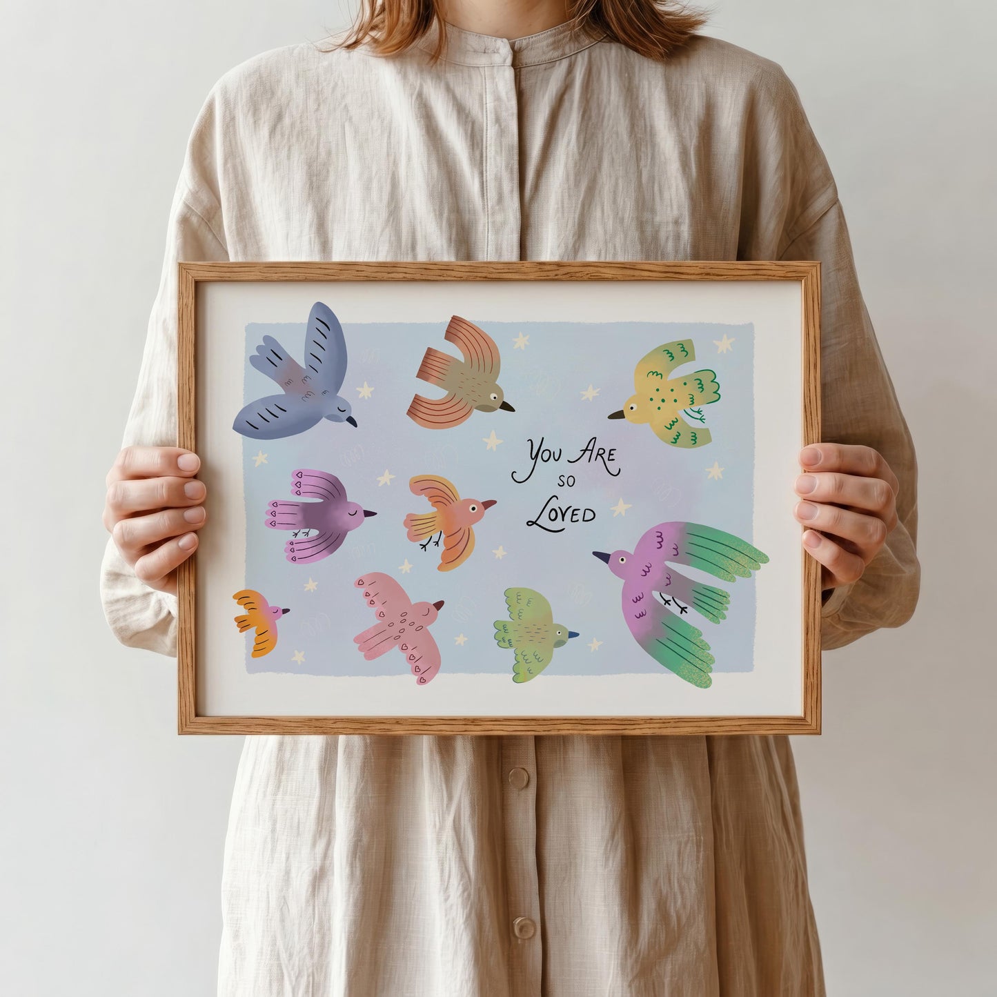 You Are So Loved Nursery Wall Art, Children's Bedroom Poster, Playroom Decor (MR70)