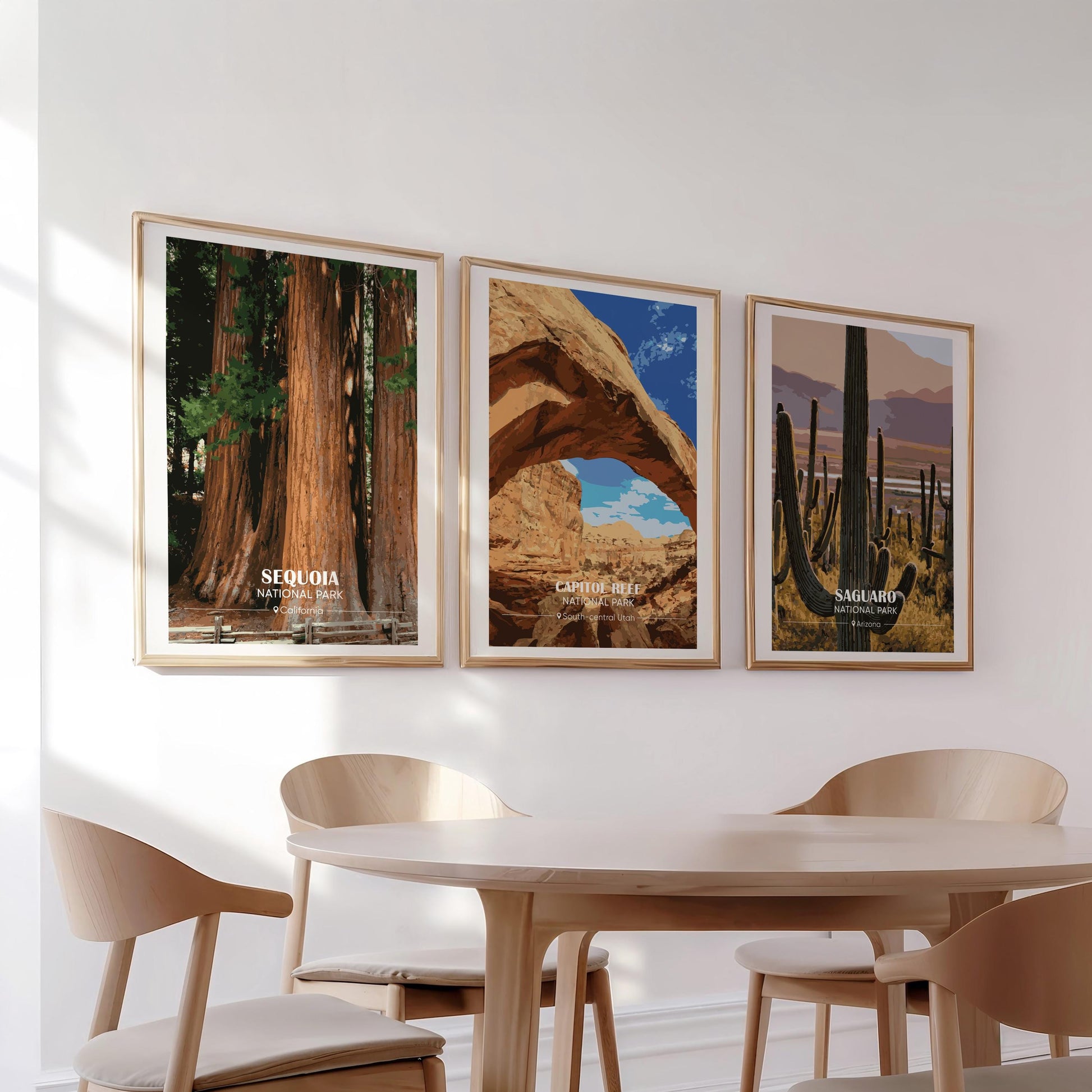 National Park Vintage Poster Set – Retro Travel Prints