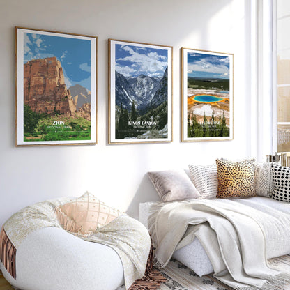 National Park Vintage Poster Set – Retro Travel Prints