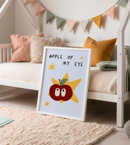 Apple of My Eye Nursery Wall Art, Baby Shower Gift, Playroom Decor (MR86)