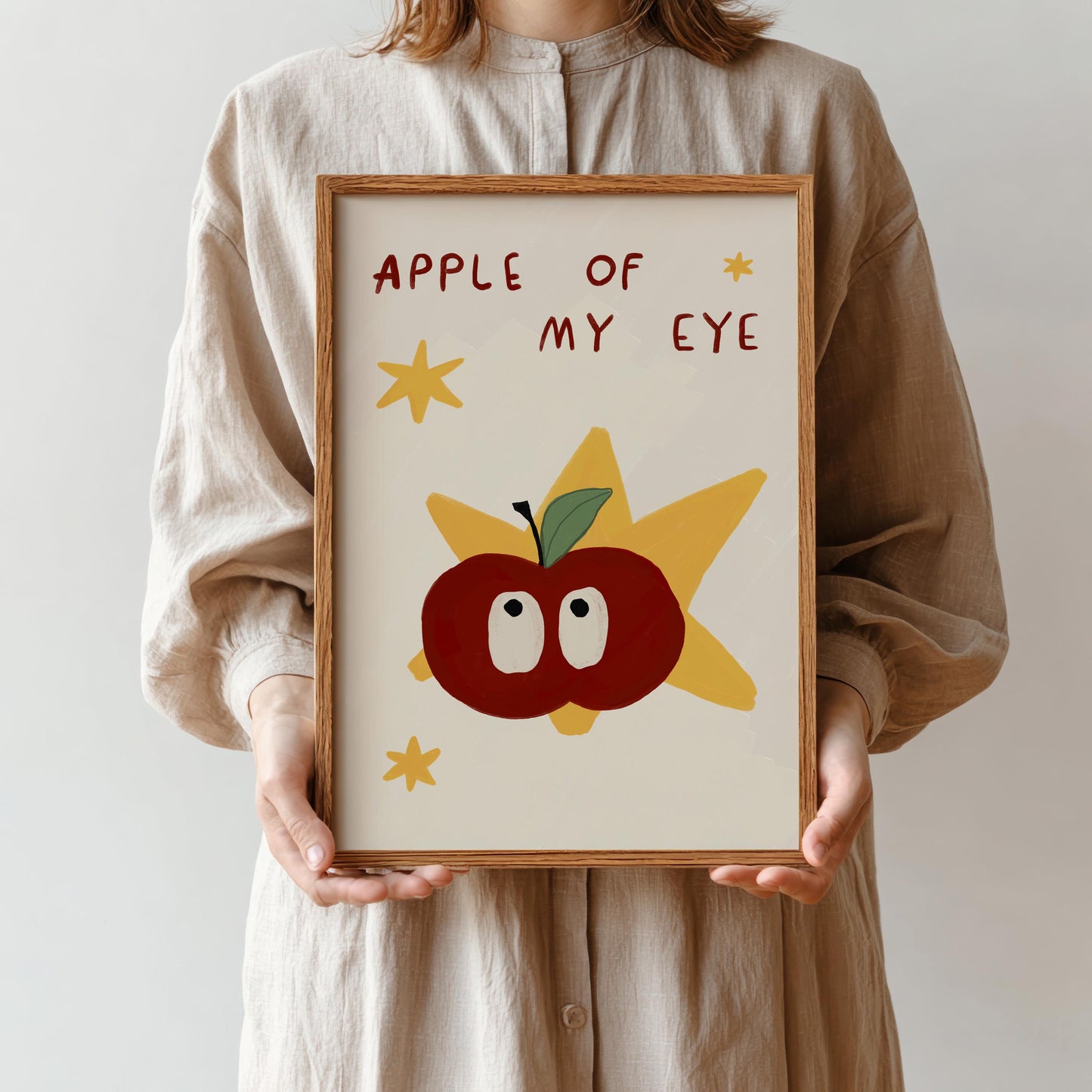 Apple of My Eye Nursery Wall Art, Baby Shower Gift, Playroom Decor (MR86)