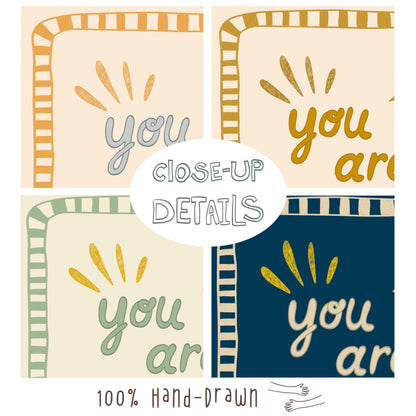 You Are Magic Print, Stars Kids Room Poster, Boho Nursery Wall Decor MR11