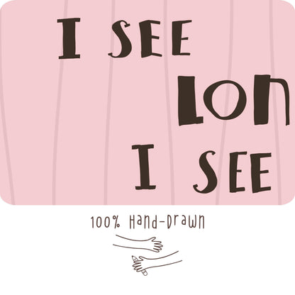 I See London I See France Print, Funny Bathroom Art, Striped Cheeky Decor MR97