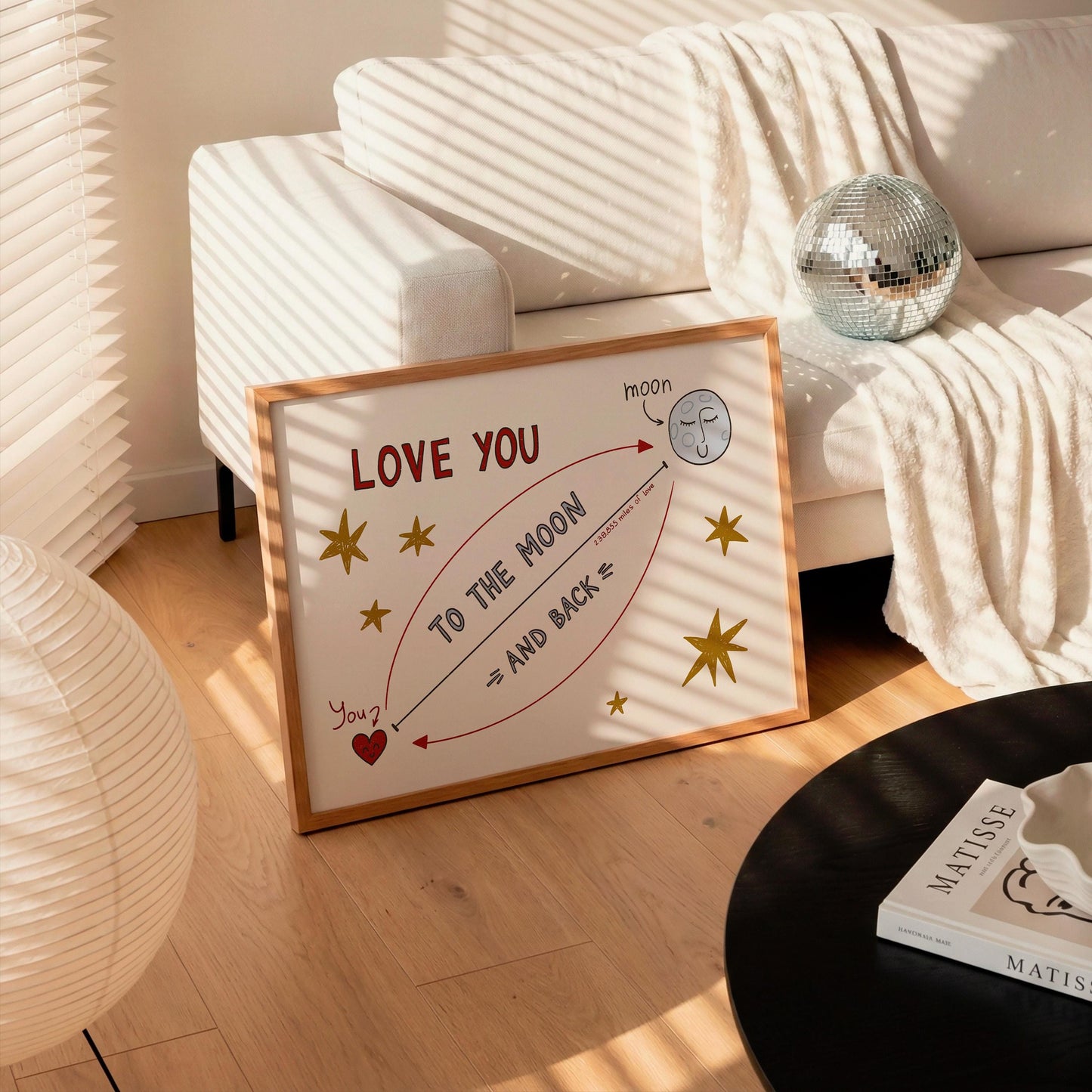 Love You To The Moon And Back Print, Playroom Poster, Nursery Wall Decor MR93