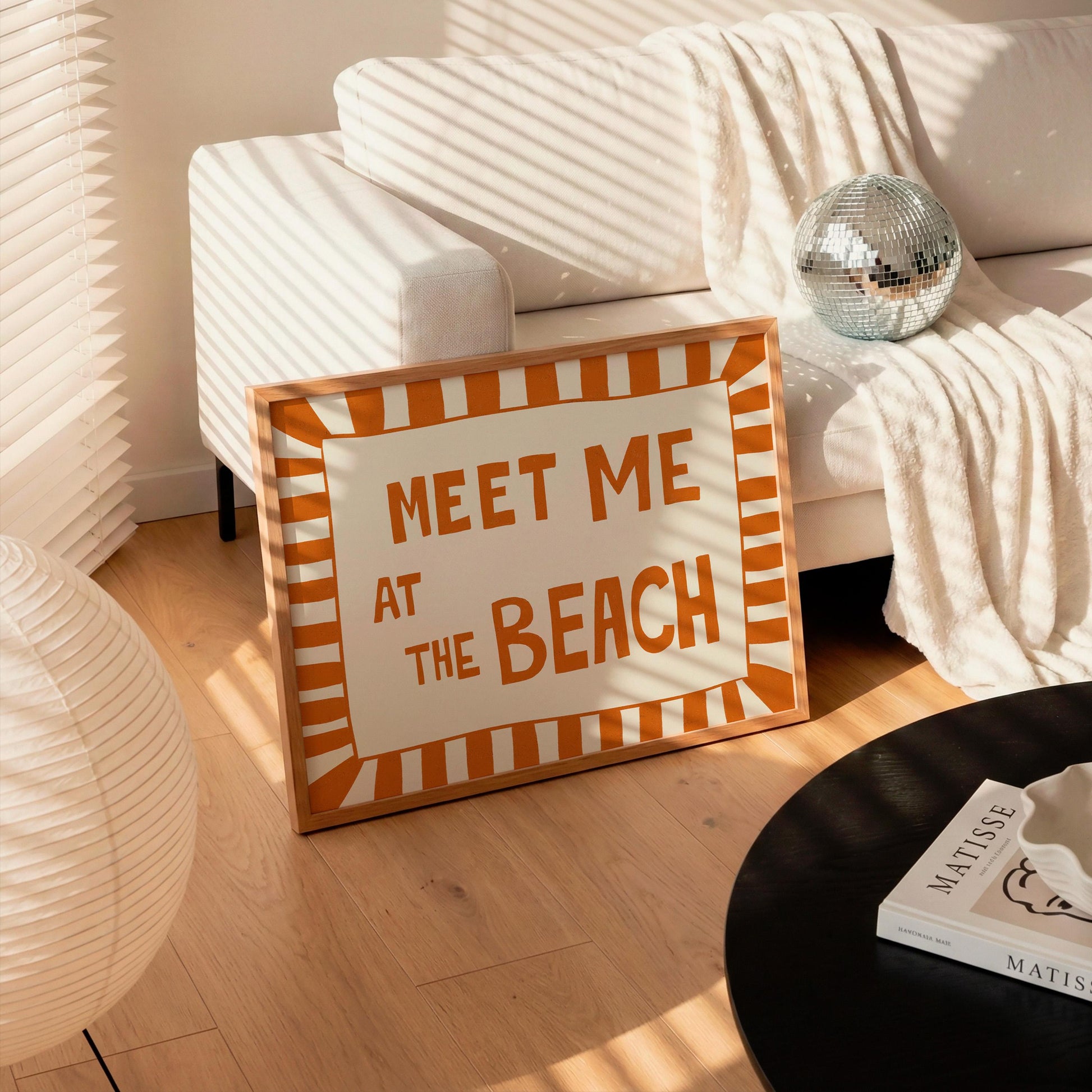 Meet Me at the Beach Print, Funny Coastal Typography Poster, Nautical Summer Art MR18
