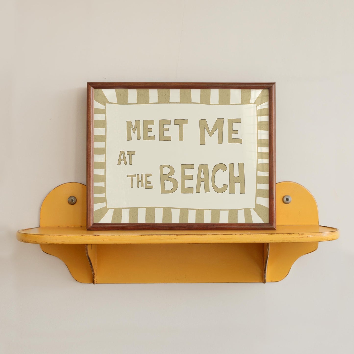 Meet Me at the Beach Print, Funny Coastal Typography Poster, Nautical Summer Art MR18
