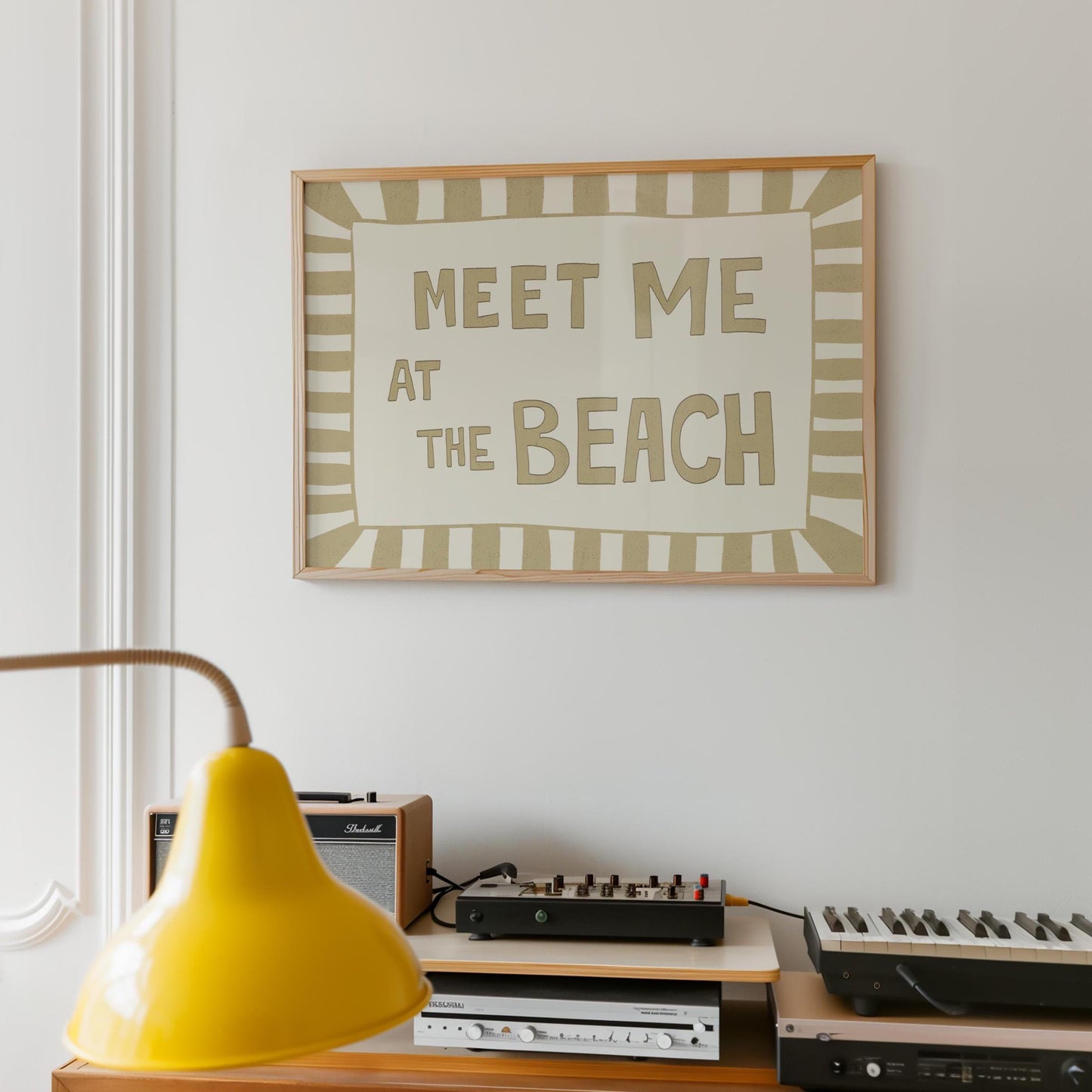 Meet Me at the Beach Print, Funny Coastal Typography Poster, Nautical Summer Art MR18