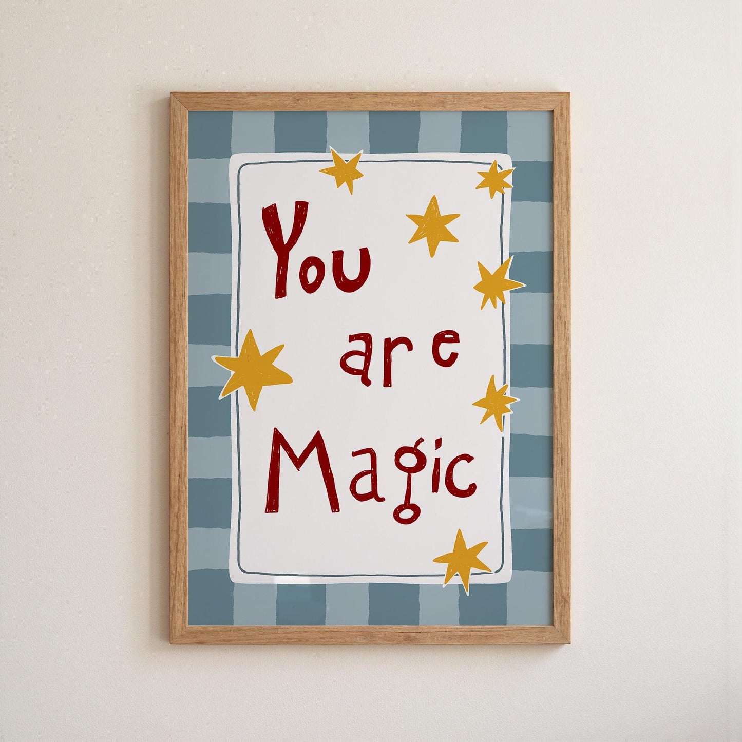 You Are Magic Print, Nursery Wall Art, Playroom Wall Art, Kids Room Decor (MR100)