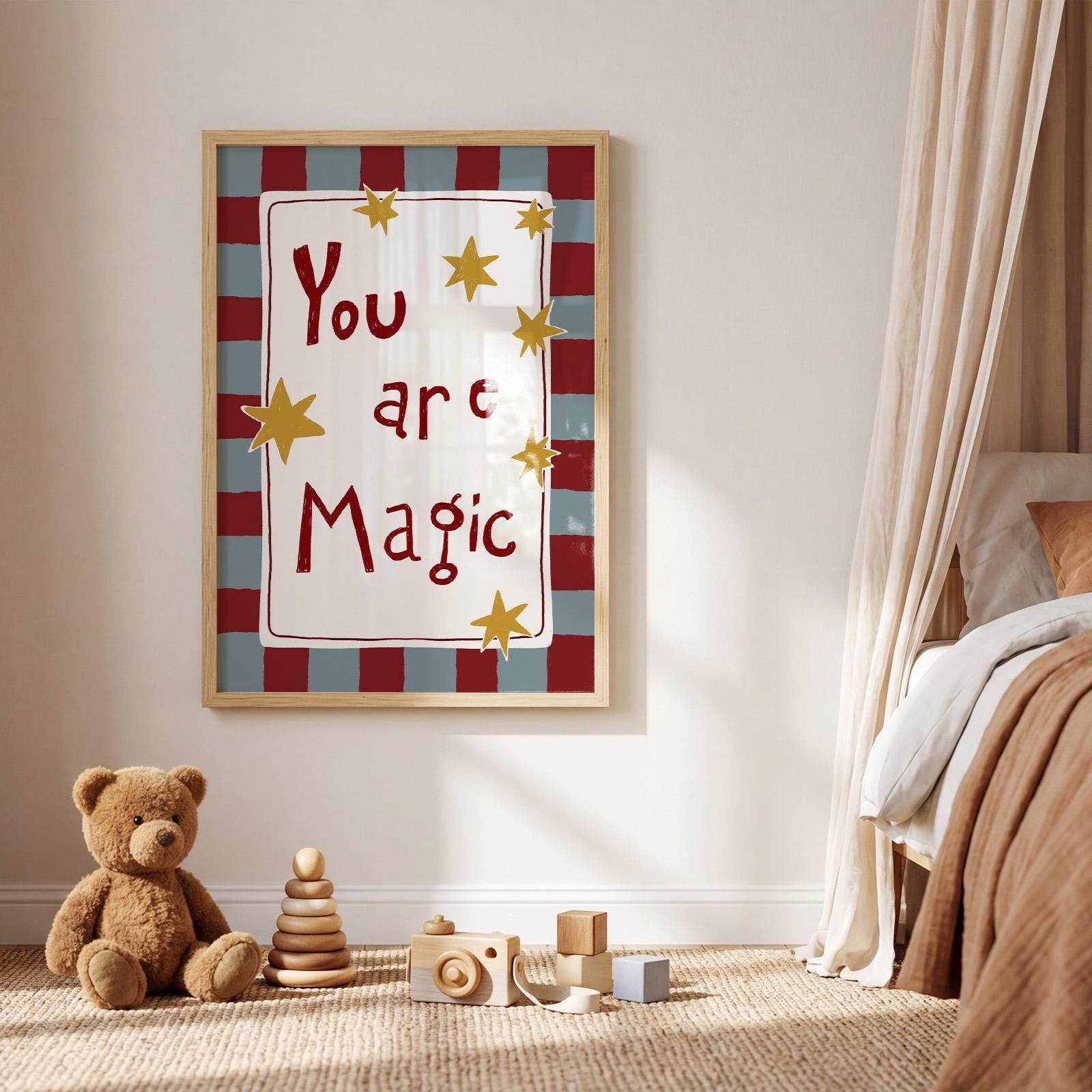 You Are Magic Print, Nursery Wall Art, Playroom Wall Art, Kids Room Decor (MR100)