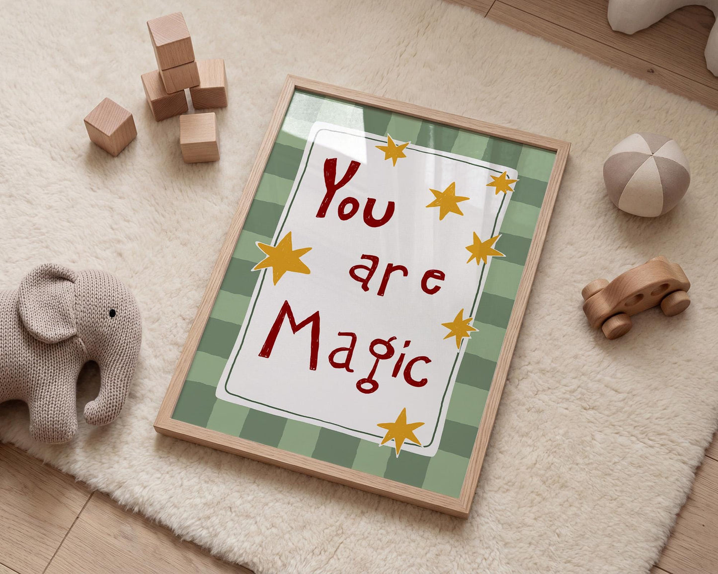 You Are Magic Print, Nursery Wall Art, Playroom Wall Art, Kids Room Decor (MR100)
