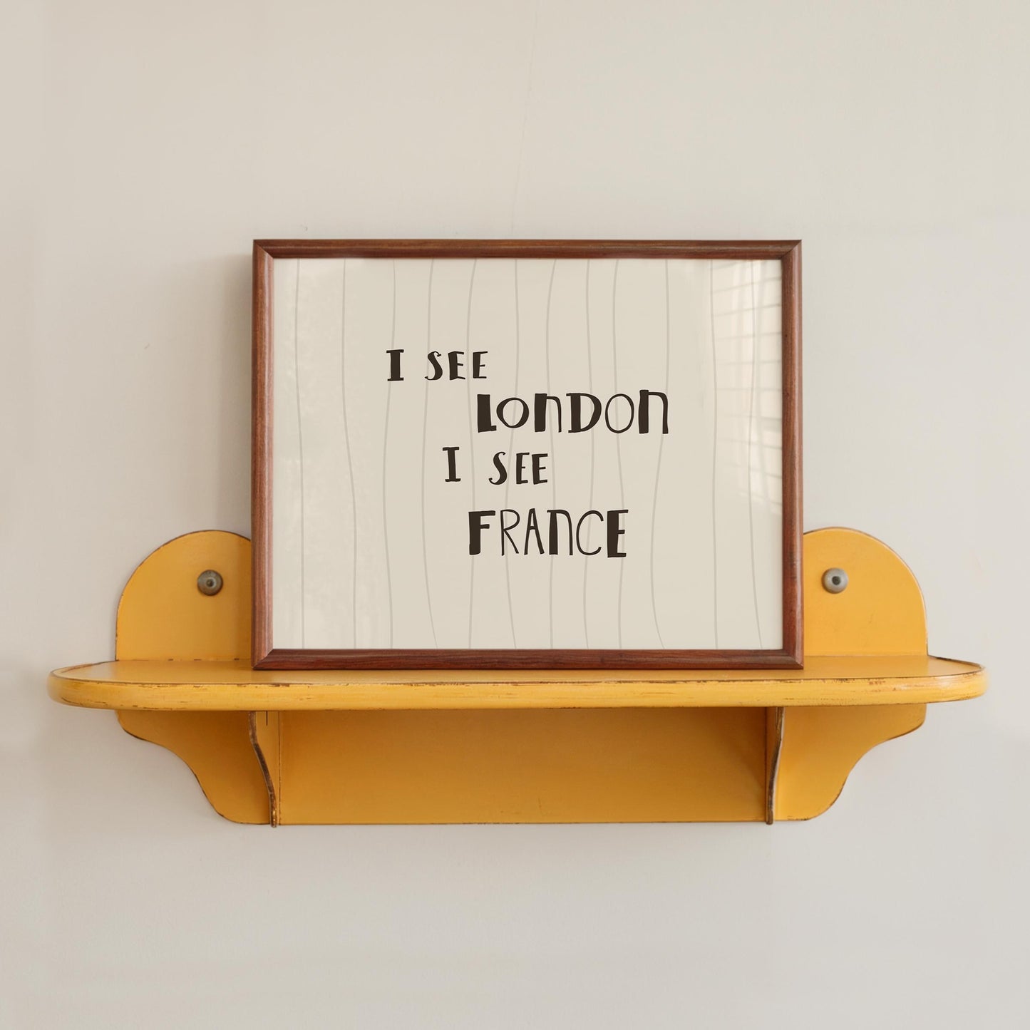 I See London I See France Print, Funny Bathroom Art, Striped Cheeky Decor MR97