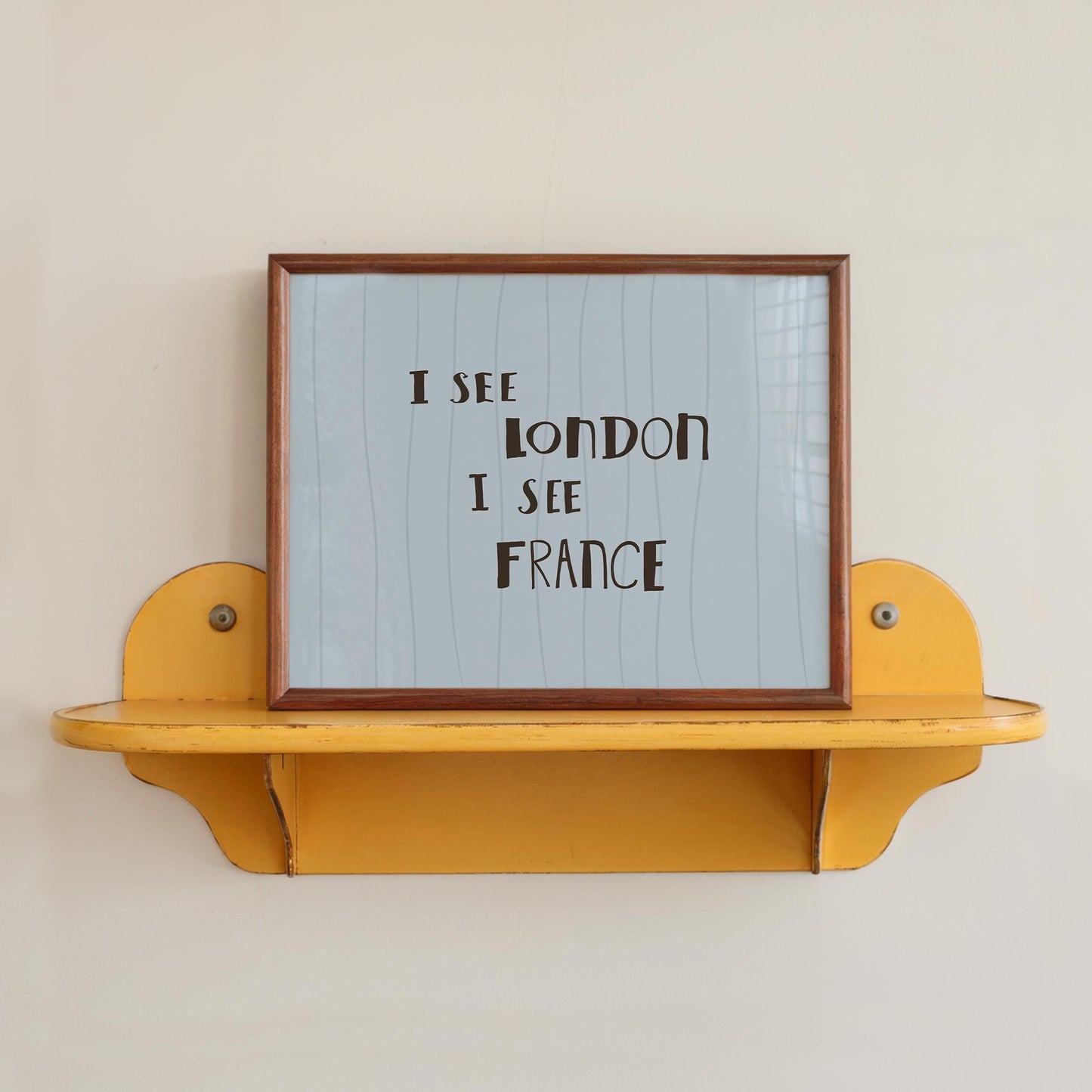 I See London I See France Print, Funny Bathroom Art, Striped Cheeky Decor MR97