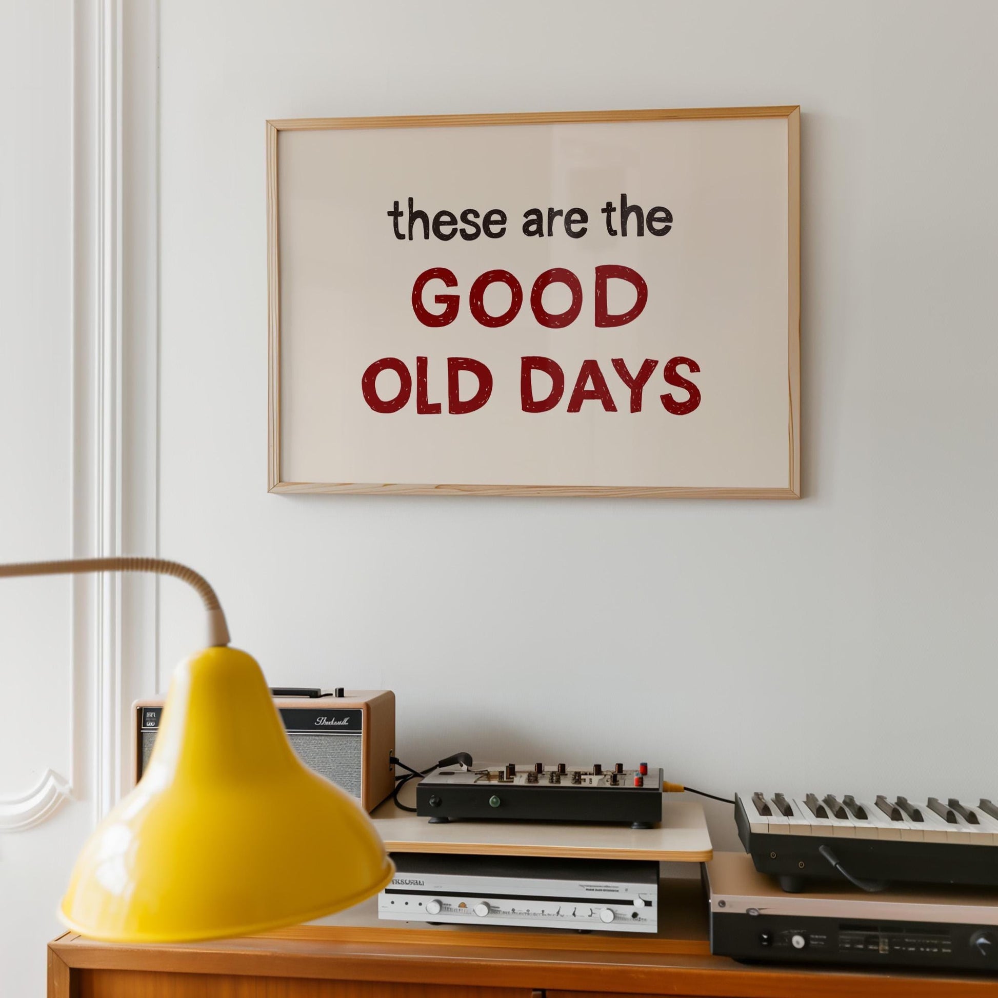 Retro Mid-Century Quote Print – Hand-Drawn Wall Art Poster (Unframed) MR44
