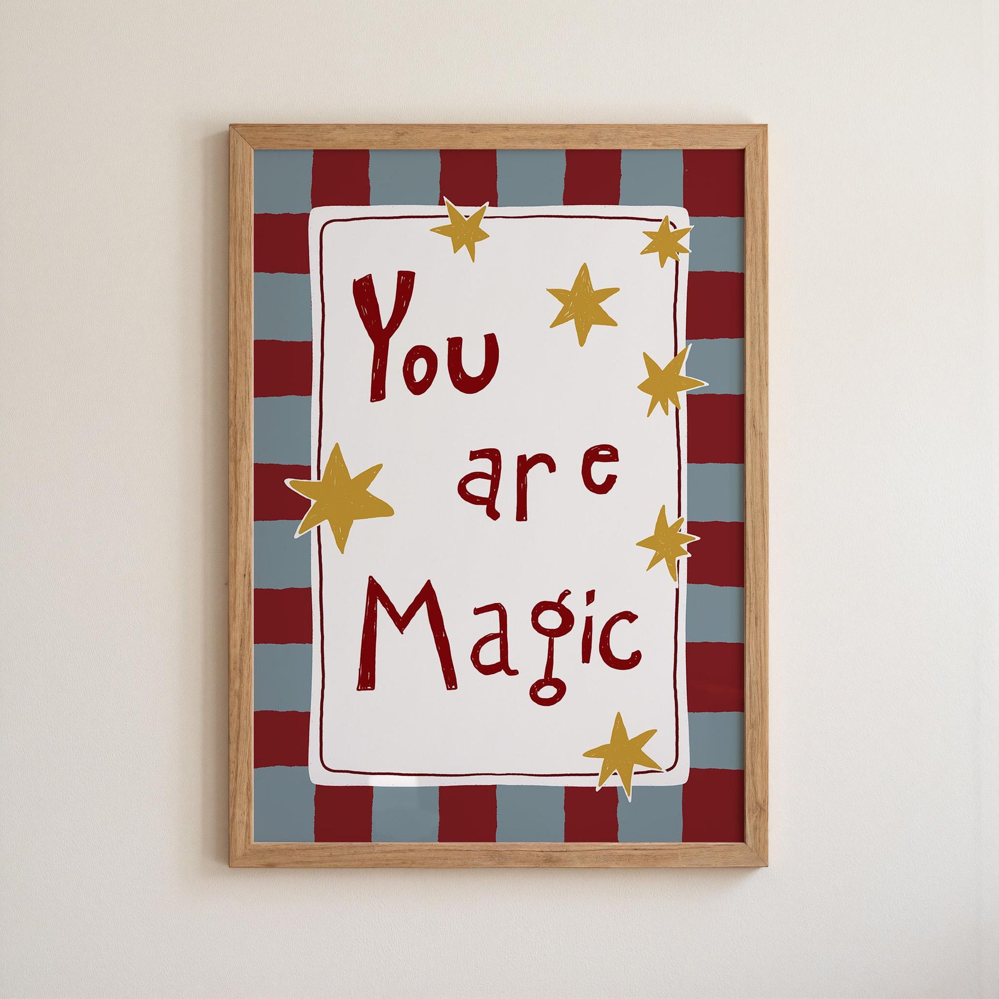 You Are Magic Print, Nursery Wall Art, Playroom Wall Art, Kids Room Decor (MR100)