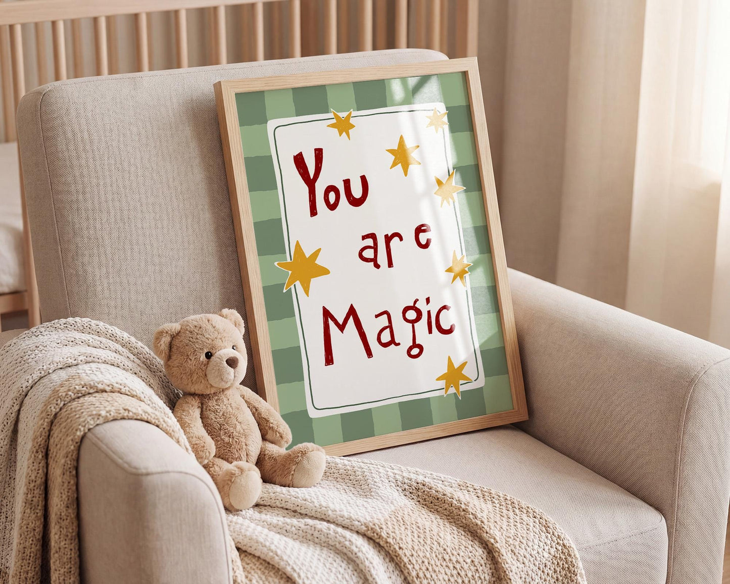 You Are Magic Print, Nursery Wall Art, Playroom Wall Art, Kids Room Decor (MR100)