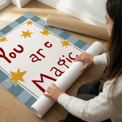 You Are Magic Print, Nursery Wall Art, Playroom Wall Art, Kids Room Decor (MR100)
