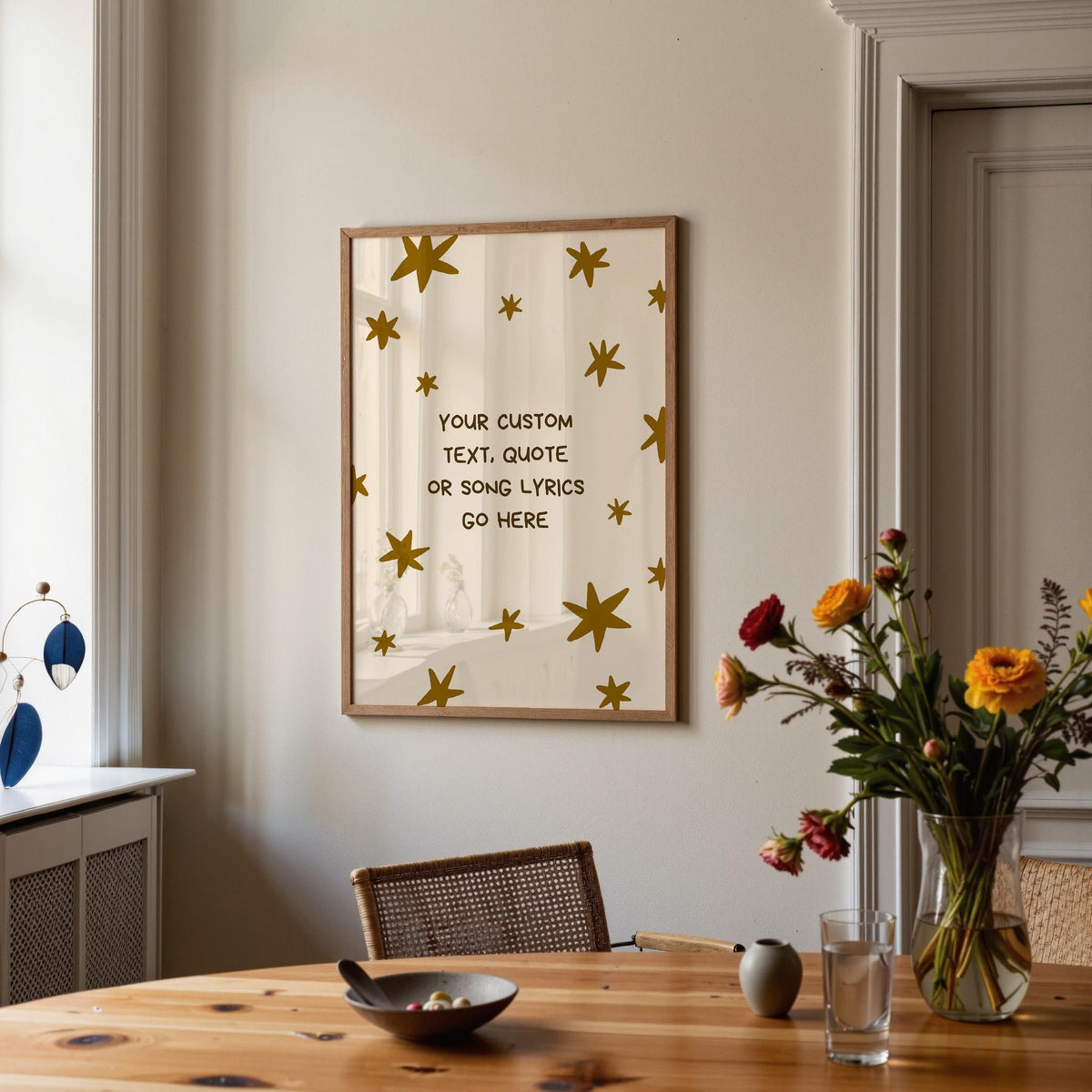 Custom Quote Print, Personalized Text Poster, Song Lyrics Wall Art, Star Nursery Decor (MR109)