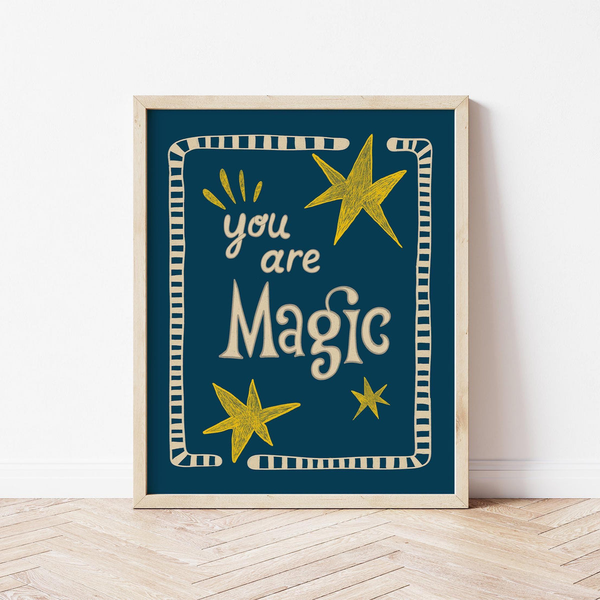 You Are Magic Print, Stars Kids Room Poster, Boho Nursery Wall Decor MR11