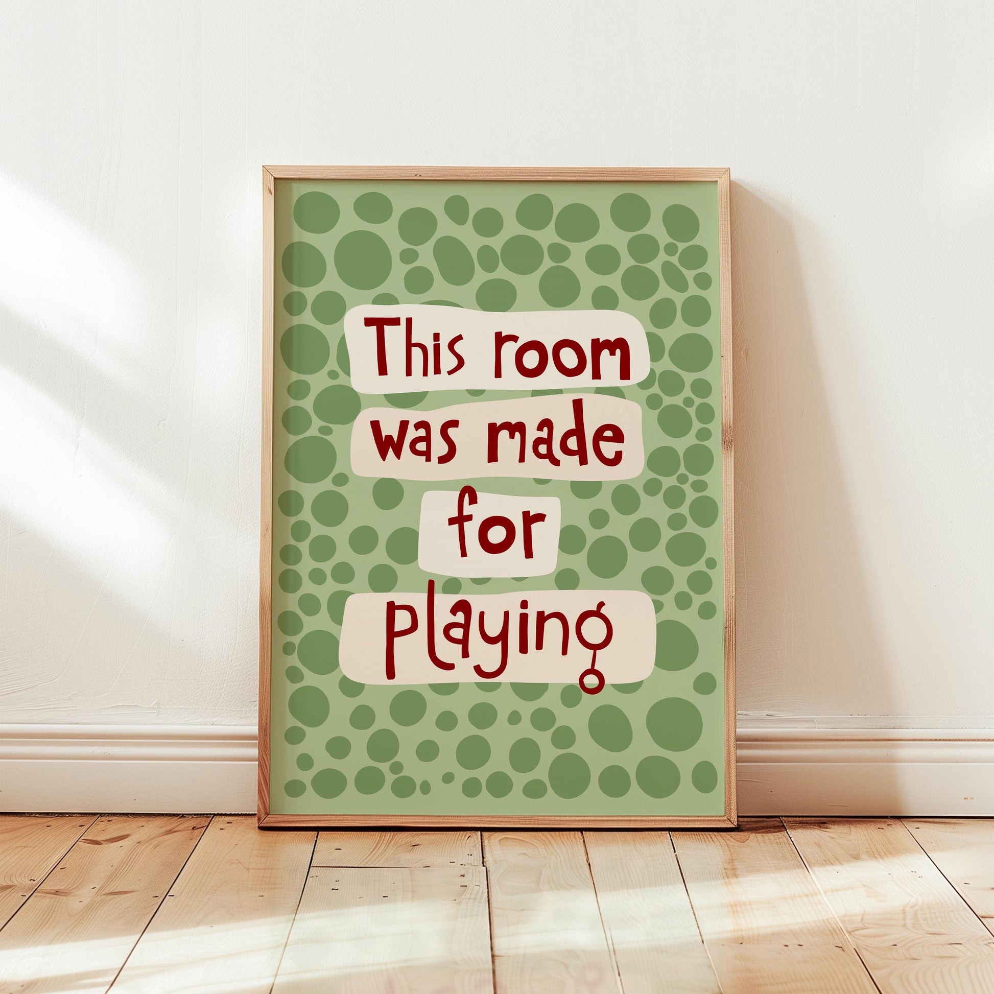 This Room Was Made for Playing Print, Nursery Kids Playroom Colorful Dopamine Poster MR60