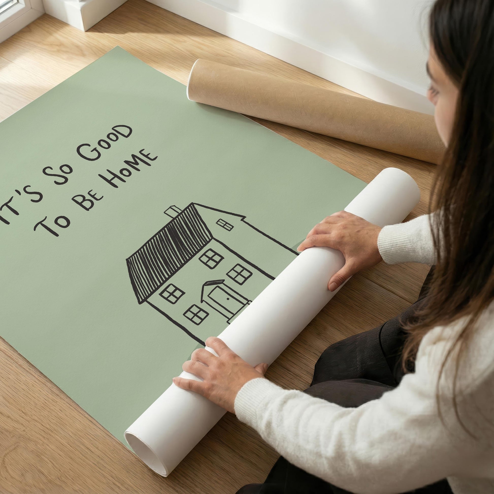It’s So Good To Be Home Print: Trendy Wall Art, Housewarming Gift, Apartment Decor (MR107)