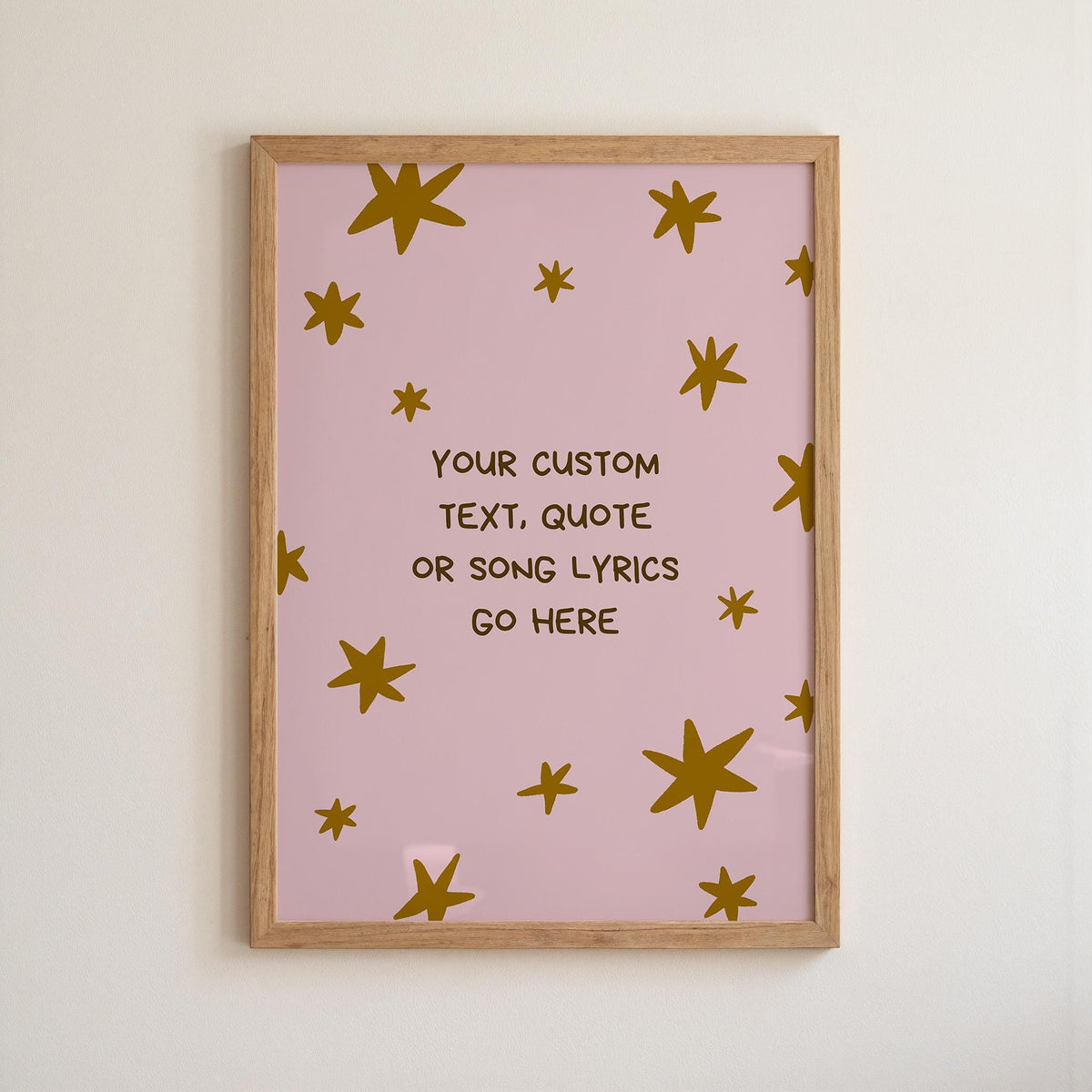 Custom Quote Print, Personalized Text Poster, Song Lyrics Wall Art, Star Nursery Decor (MR109)