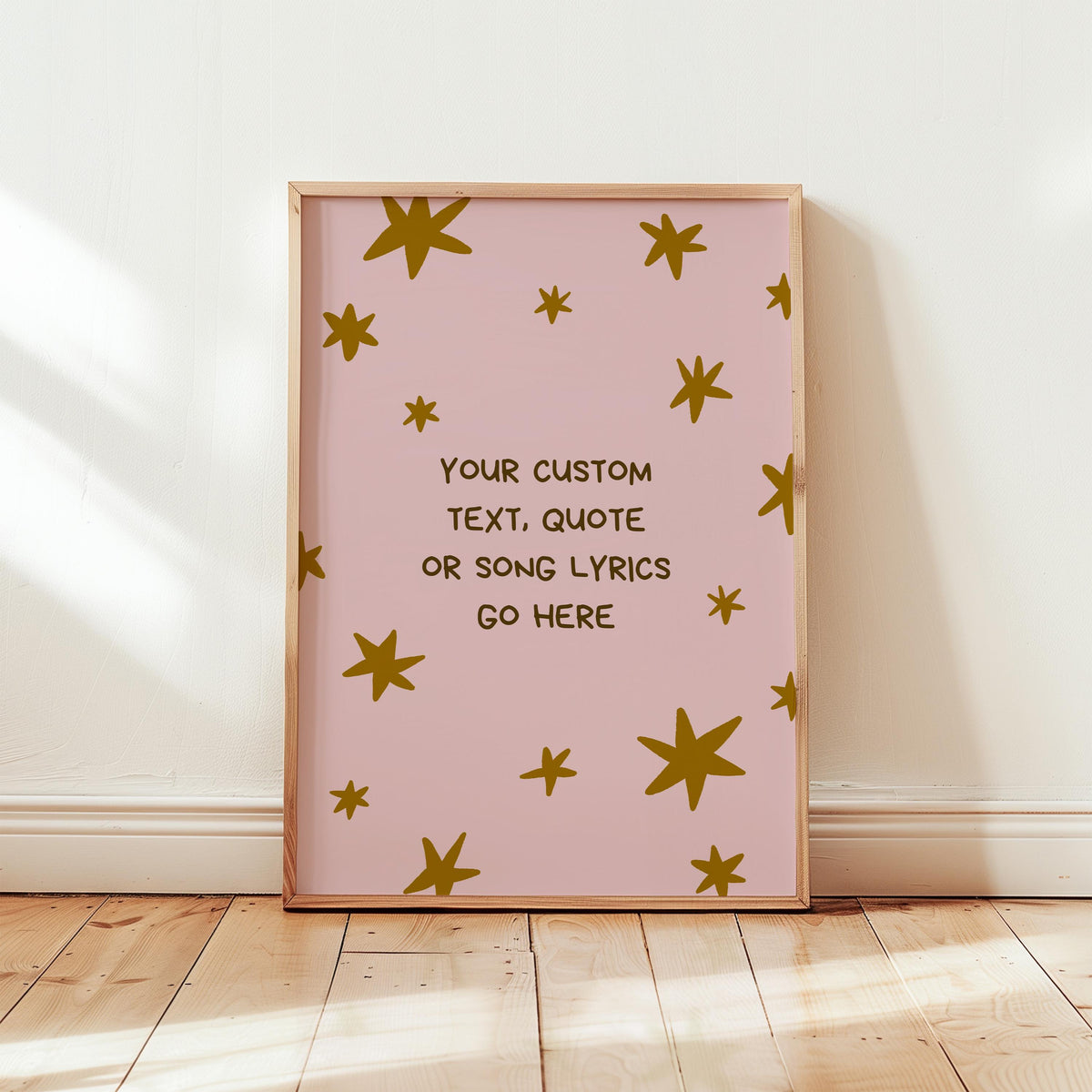Custom Quote Print, Personalized Text Poster, Song Lyrics Wall Art, Star Nursery Decor (MR109)