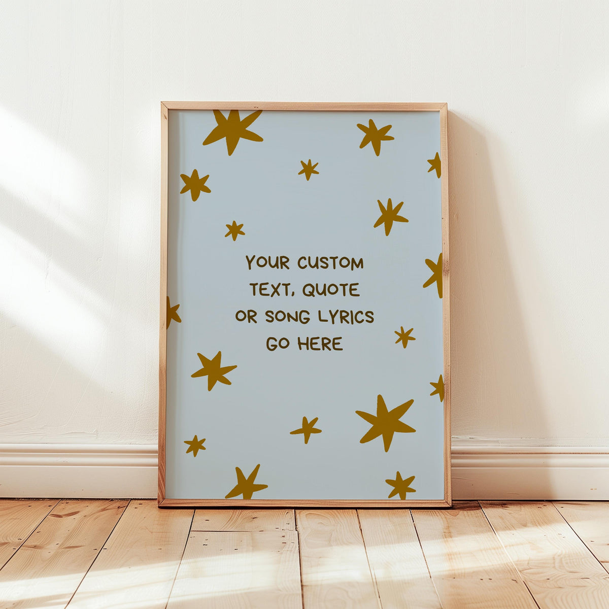 Custom Quote Print, Personalized Text Poster, Song Lyrics Wall Art, Star Nursery Decor (MR109)