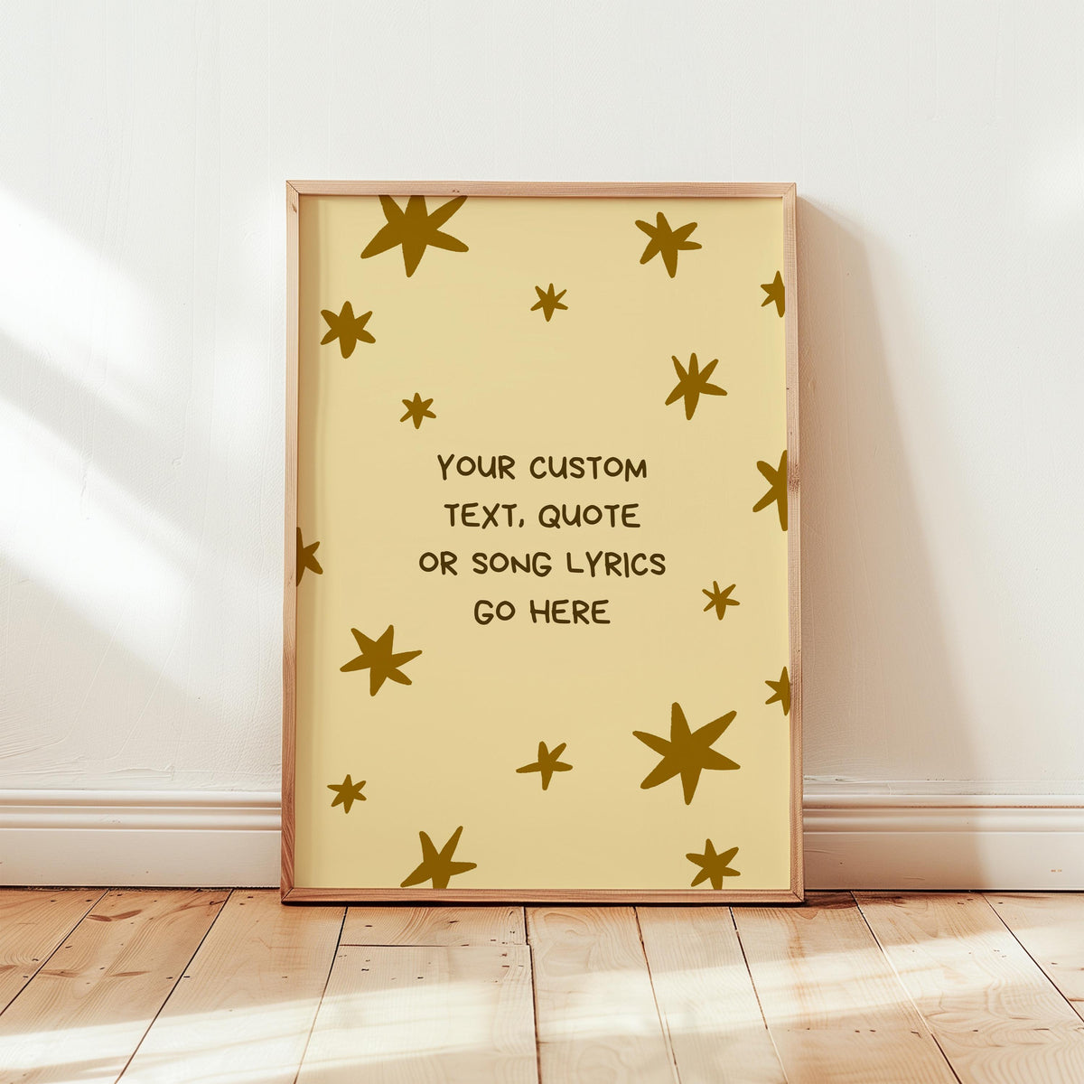 Custom Quote Print, Personalized Text Poster, Song Lyrics Wall Art, Star Nursery Decor (MR109)