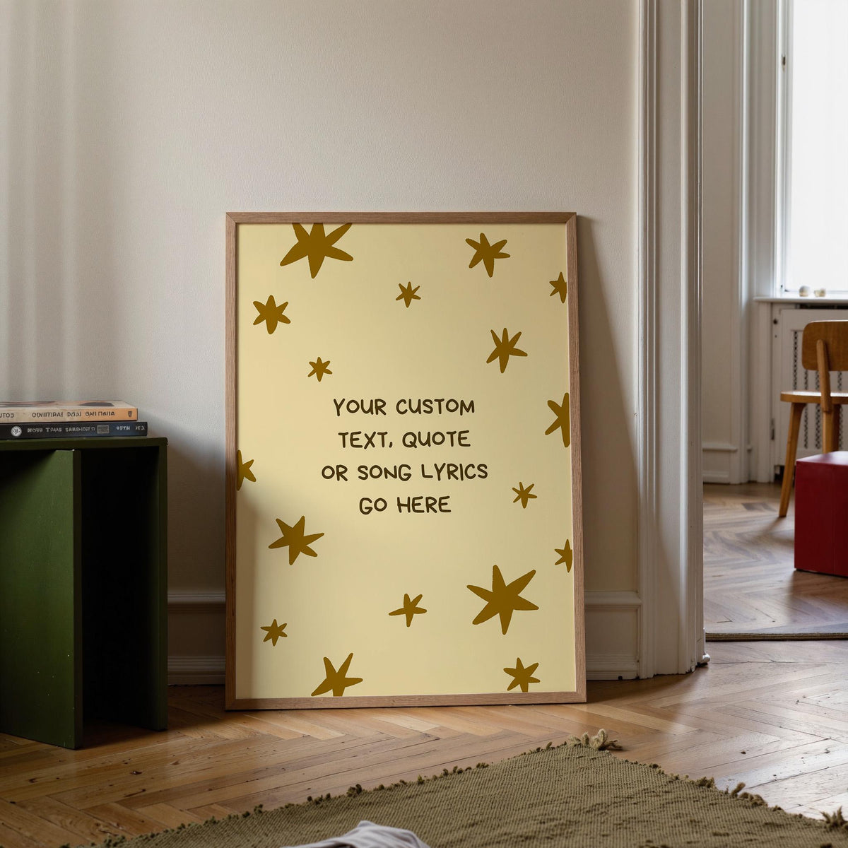 Custom Quote Print, Personalized Text Poster, Song Lyrics Wall Art, Star Nursery Decor (MR109)