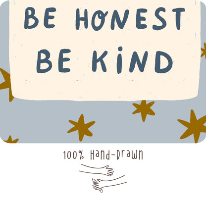 Be Silly Honest Kind Print, Stars Kids Playroom Poster, Toddler Wall Decor, UNFRAMED (MR111)