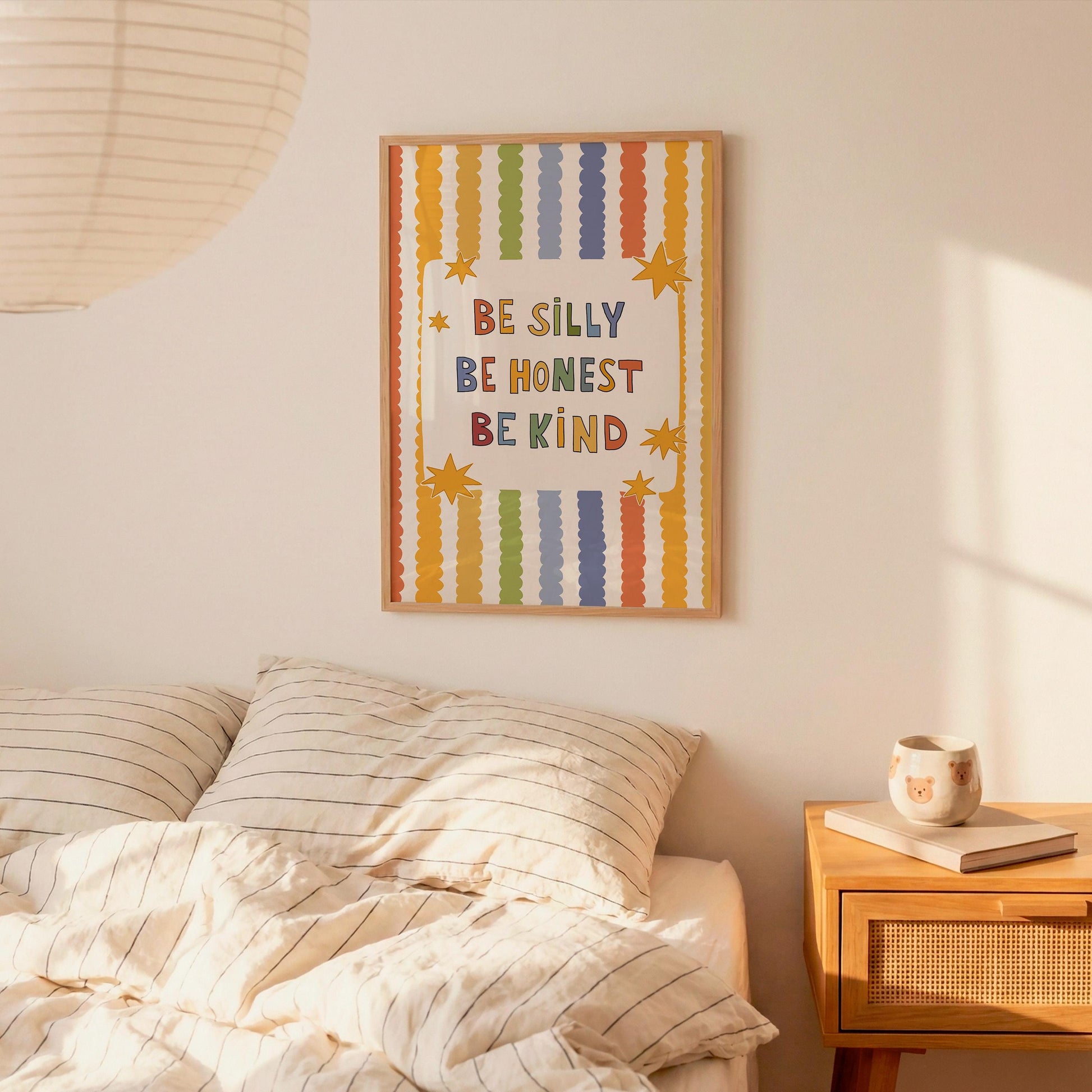 Be Silly Be Honest Be Kind Poster, Kids Room Wall Art, Playroom Decor, Classroom Quote Print (MR119)
