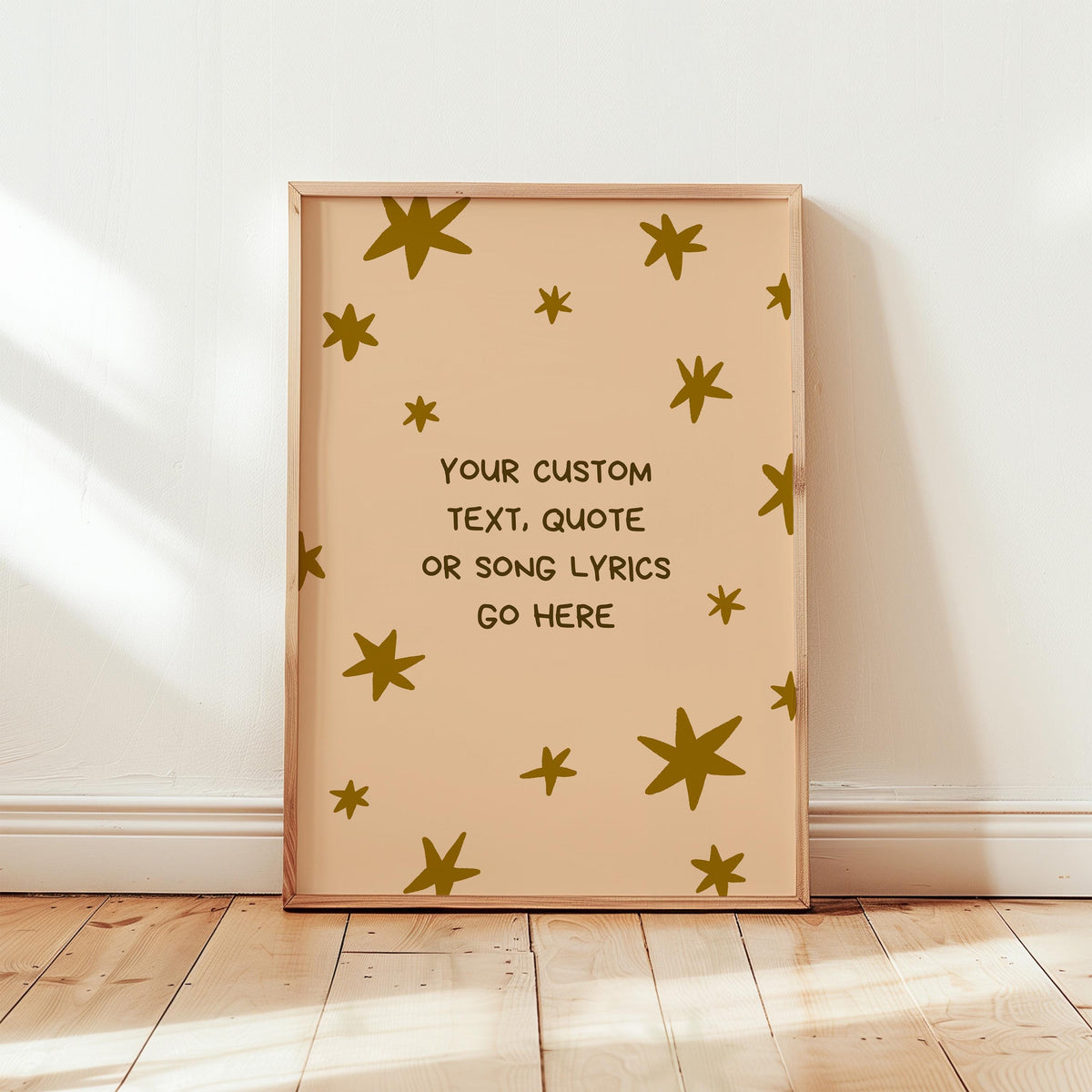 Custom Quote Print, Personalized Text Poster, Song Lyrics Wall Art, Star Nursery Decor (MR109)