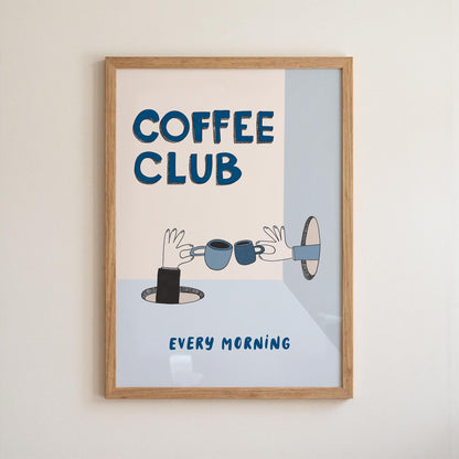 Coffee Wall Art, Bar Sign, Coffee Club Print, Kitchen Decor, Coffee Lover Gift (MR122)