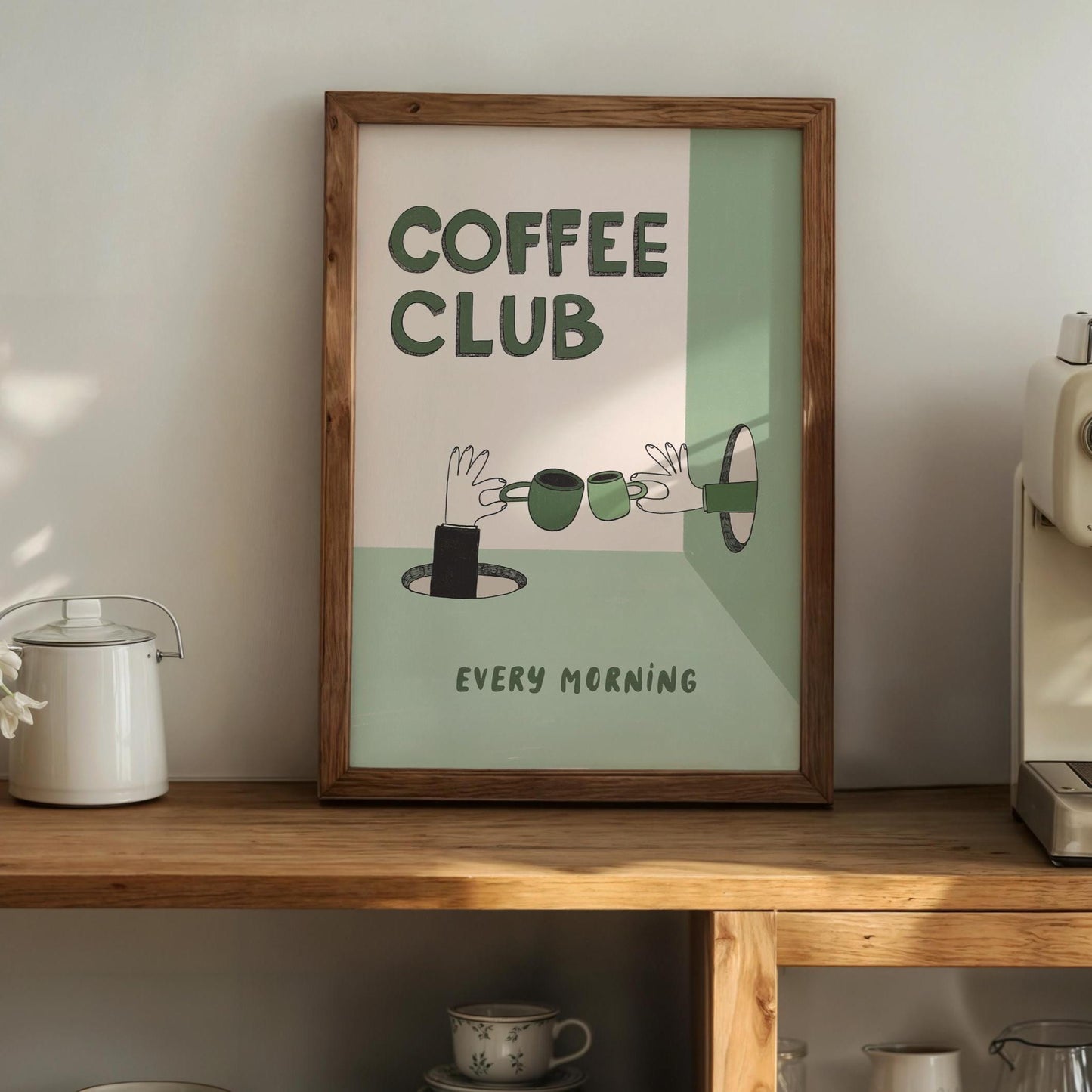 Coffee Wall Art, Bar Sign, Coffee Club Print, Kitchen Decor, Coffee Lover Gift (MR122)