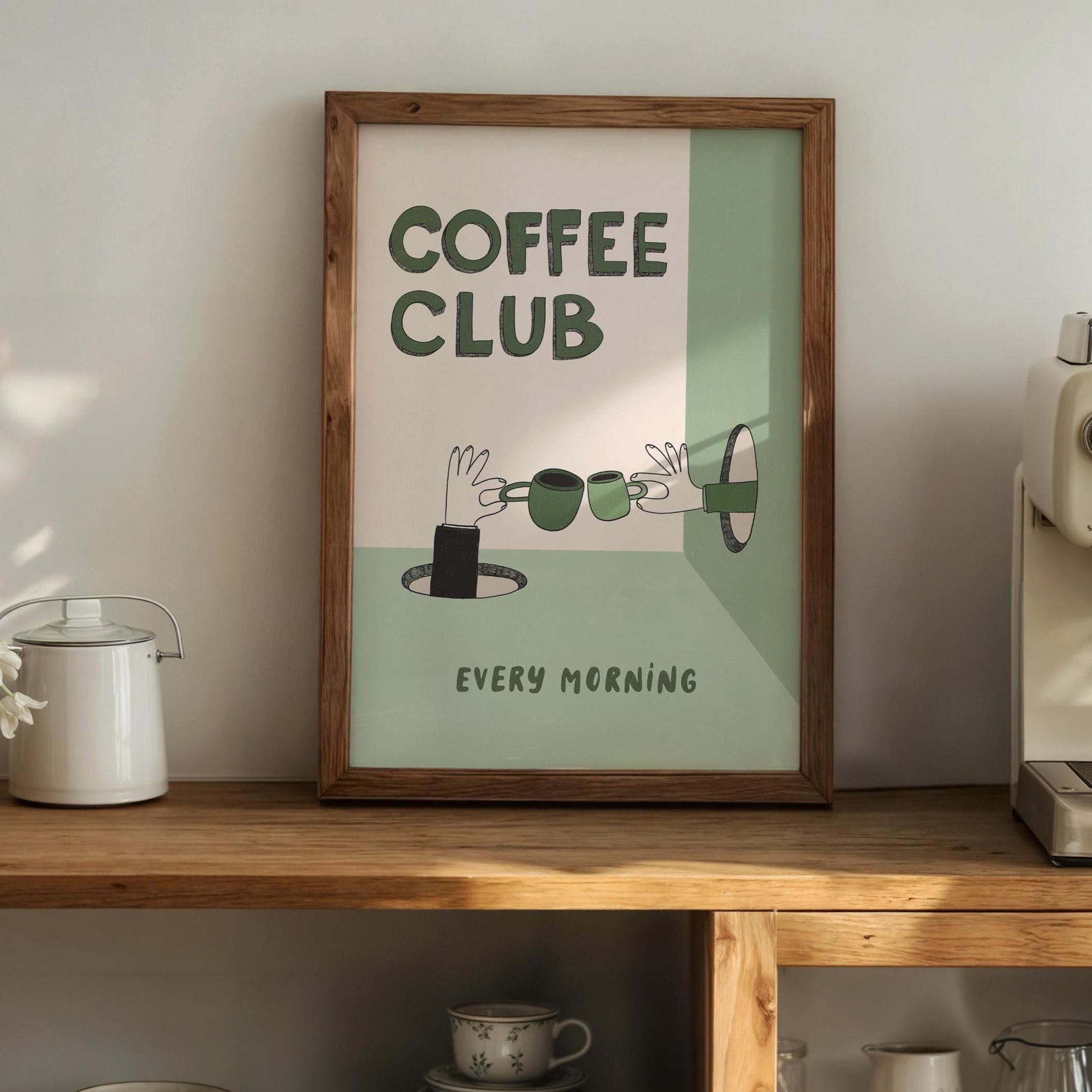 Coffee Wall Art, Bar Sign, Coffee Club Print, Kitchen Decor, Coffee Lover Gift (MR122)