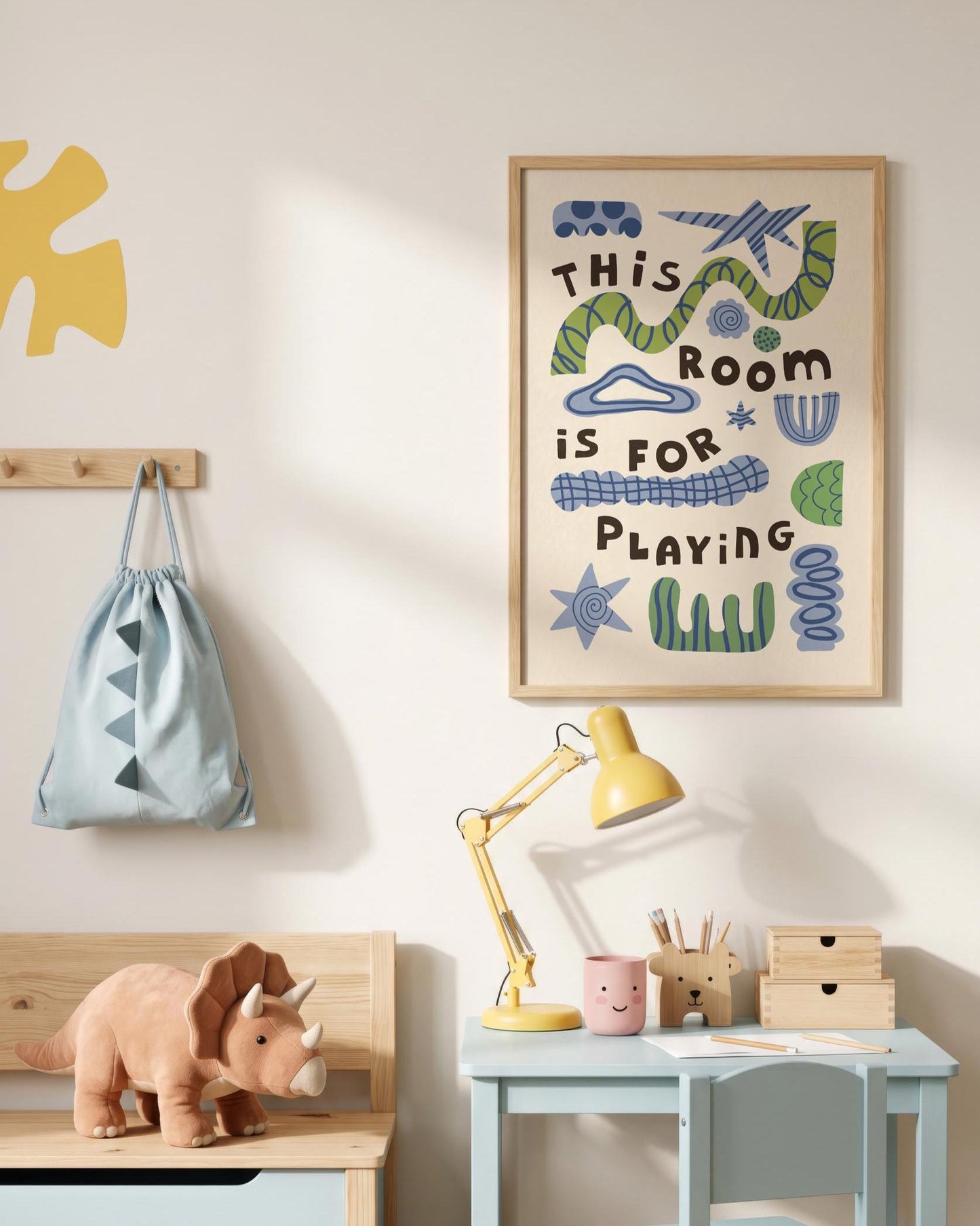 This Room Is For Playing, Playroom Wall Art, Kids Poster, Nursery Decor (MR134)