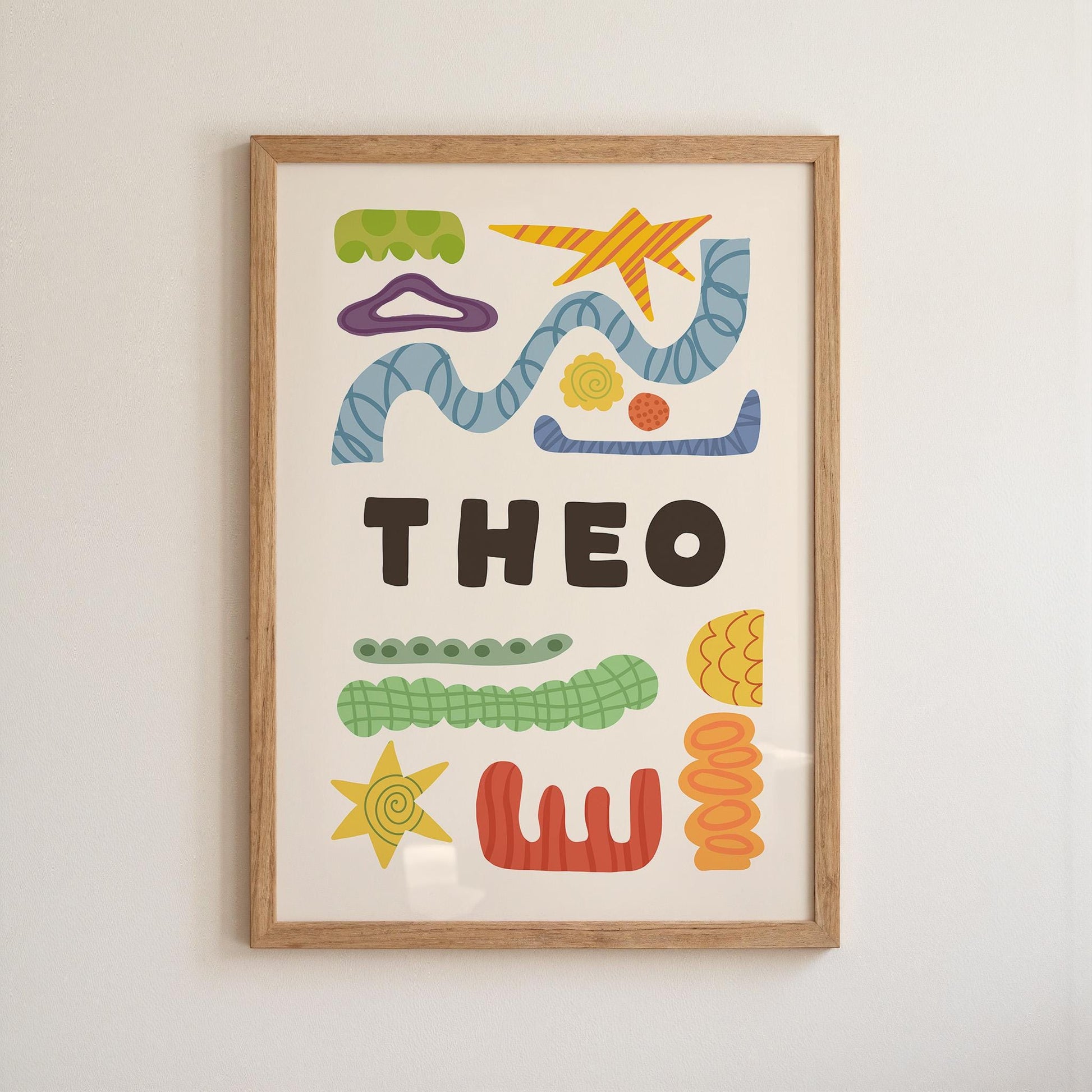 Custom Name Poster, Personalized Kids Wall Art, Baby Nursery Sign, Playroom Decor MR136