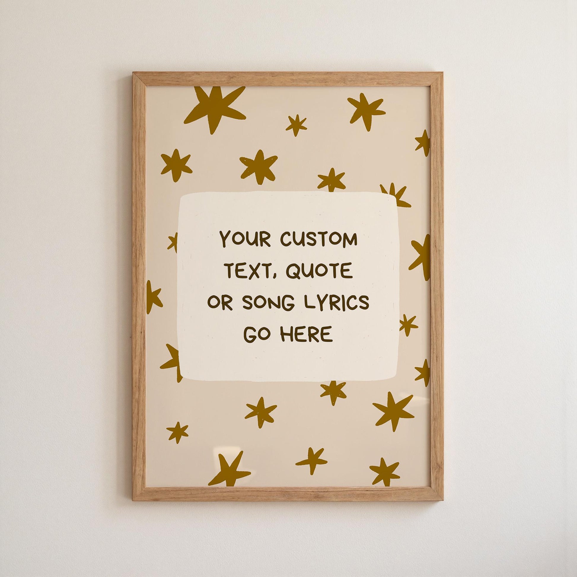 Custom Quote Print, Hand Drawn Colorful  Star Poster, Custom Wall Art, Personalized Text (MR140) — poster 13