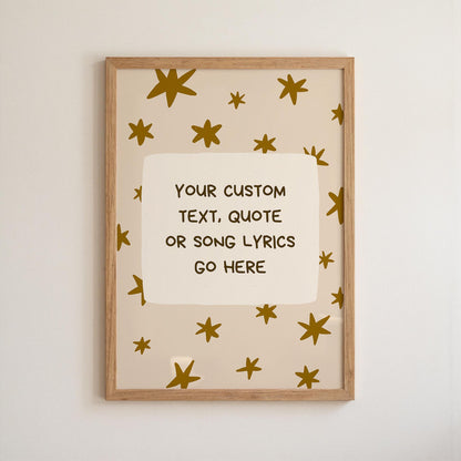 Custom Quote Print, Hand Drawn Colorful  Star Poster, Custom Wall Art, Personalized Text (MR140) — poster 13