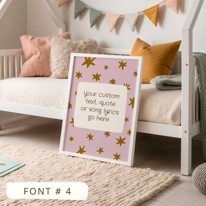 Custom Quote Print, Hand Drawn Colorful  Star Poster, Custom Wall Art, Personalized Text (MR140) — poster 6