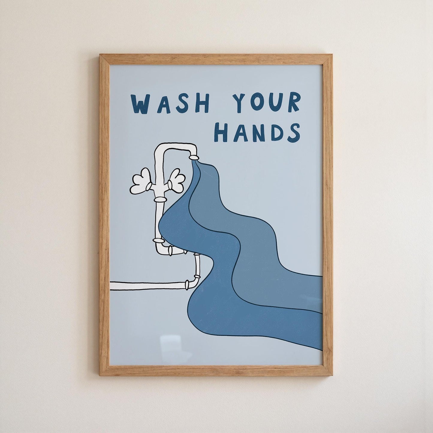 Wash Your Hands Bathroom Wall Art, Funny Funky Kids Print, Dopamine Decor MR142 — poster 8