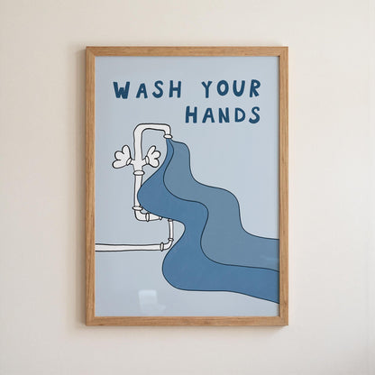 Wash Your Hands Bathroom Wall Art, Funny Funky Kids Print, Dopamine Decor MR142 — poster 8