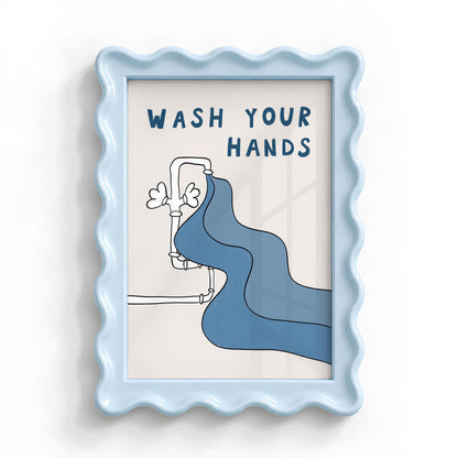 Wash Your Hands Bathroom Wall Art, Funny Funky Kids Print, Dopamine Decor MR142 — poster 4
