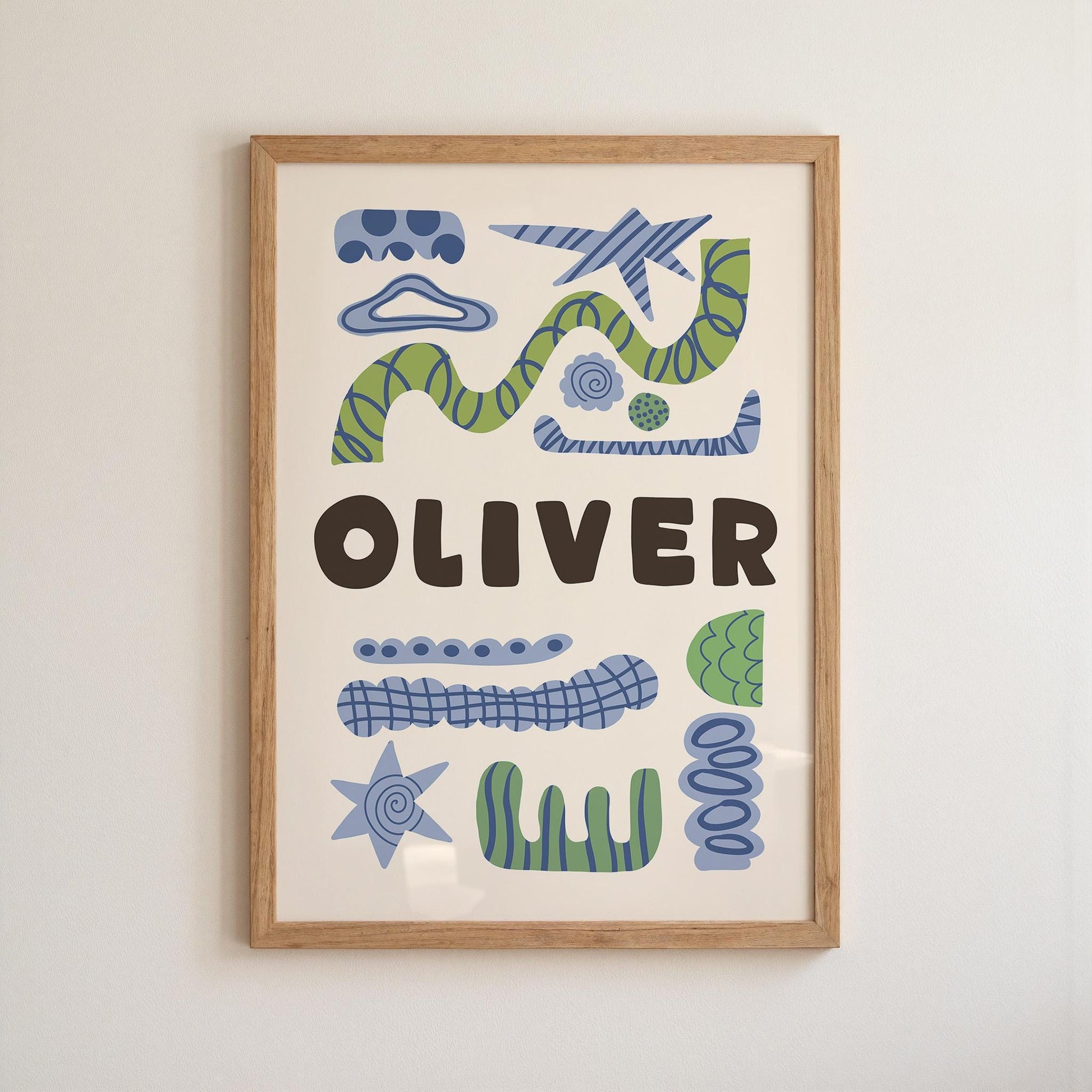 Custom Name Poster, Personalized Kids Wall Art, Baby Nursery Sign, Playroom Decor MR136