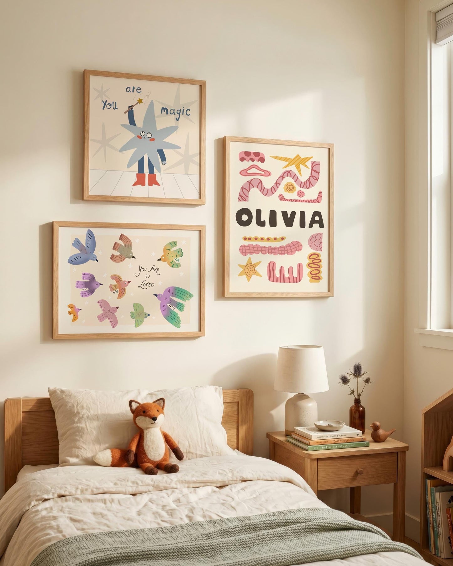 Custom Name Poster, Personalized Kids Wall Art, Baby Nursery Sign, Playroom Decor MR136