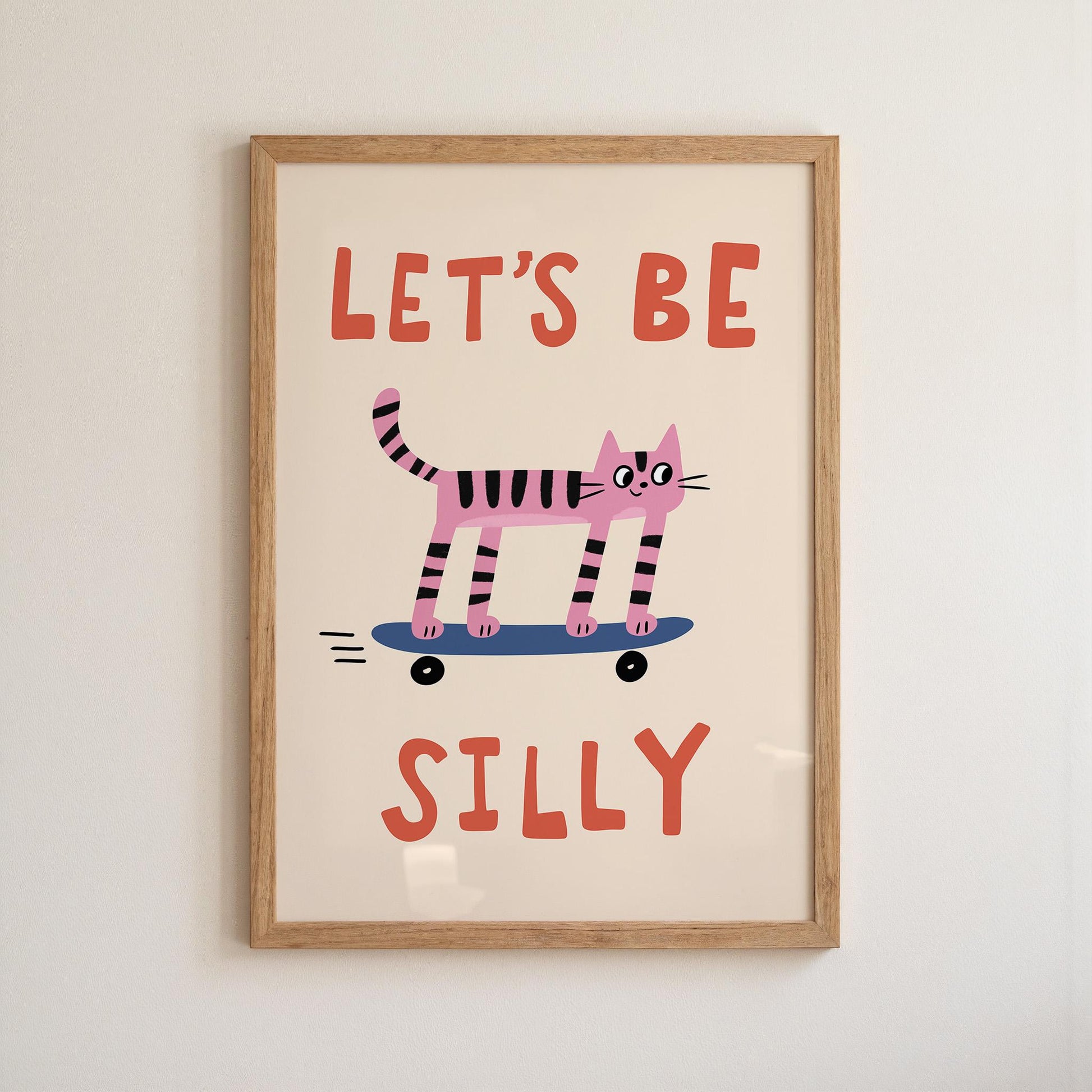 Playroom Wall Art, Be Silly Poster, Kids Cat Print, Whimsical Toddler Room Decor (MR143) — poster 8