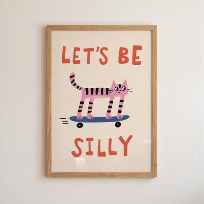 Playroom Wall Art, Be Silly Poster, Kids Cat Print, Whimsical Toddler Room Decor (MR143) — poster 8