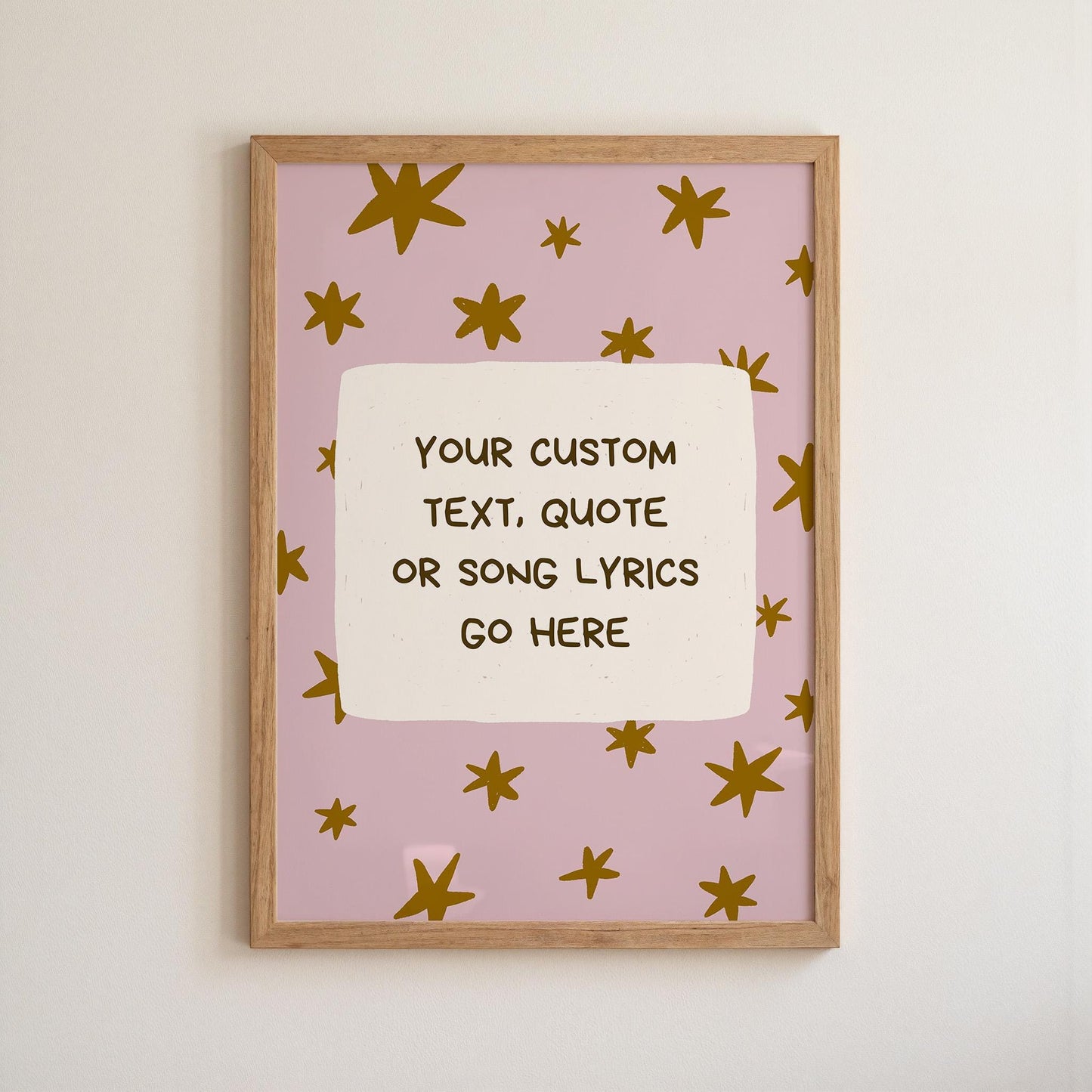 Custom Quote Print, Hand Drawn Colorful  Star Poster, Custom Wall Art, Personalized Text (MR140) — poster 14