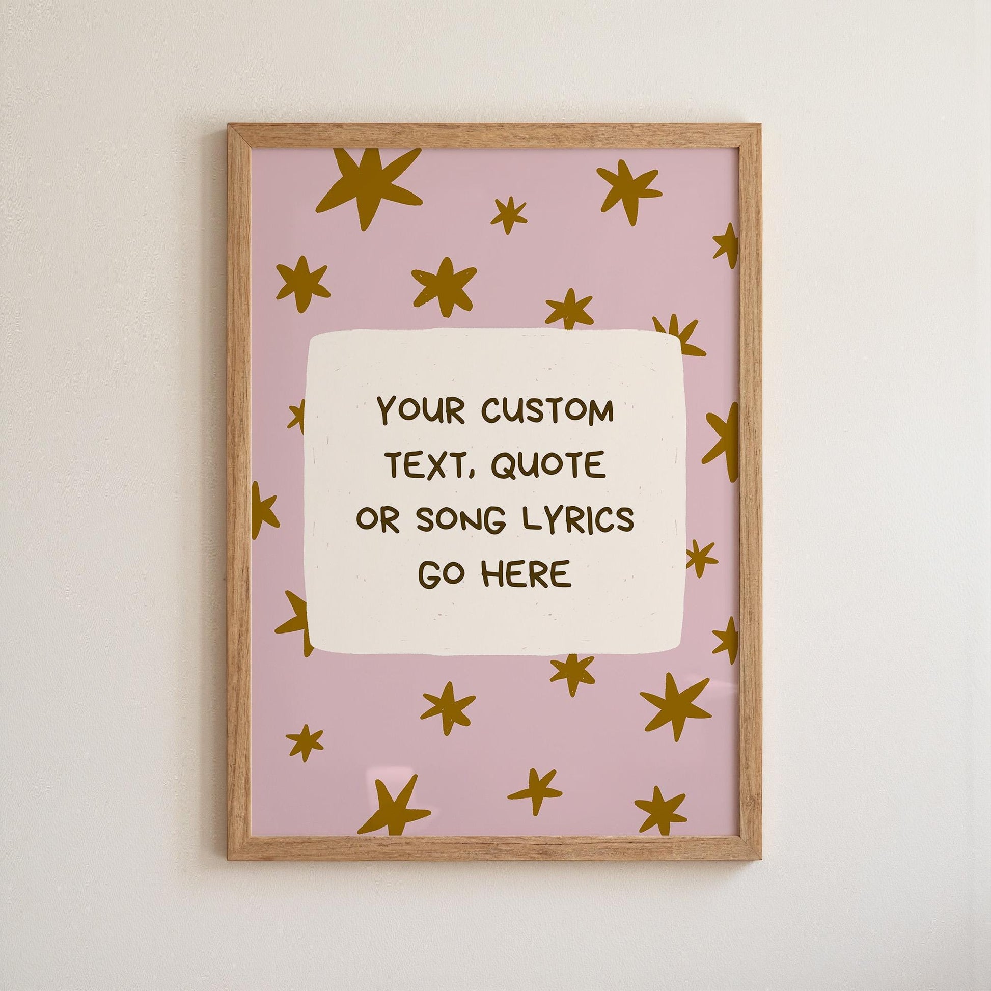 Custom Quote Print, Hand Drawn Colorful  Star Poster, Custom Wall Art, Personalized Text (MR140) — poster 14